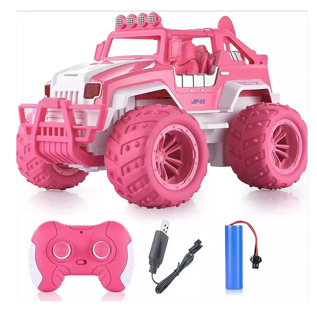 Foto 6 pulgar | Coche De Juguete Teledirigido Recargable Camión Todoterreno Rosa