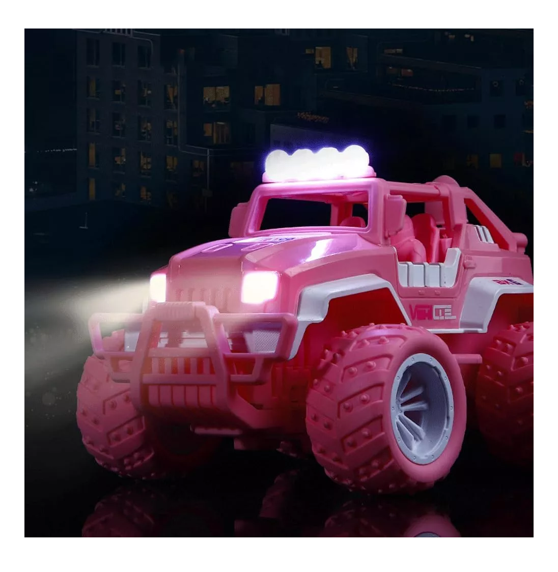 Foto 7 pulgar | Coche De Juguete Teledirigido Recargable Camión Todoterreno Rosa