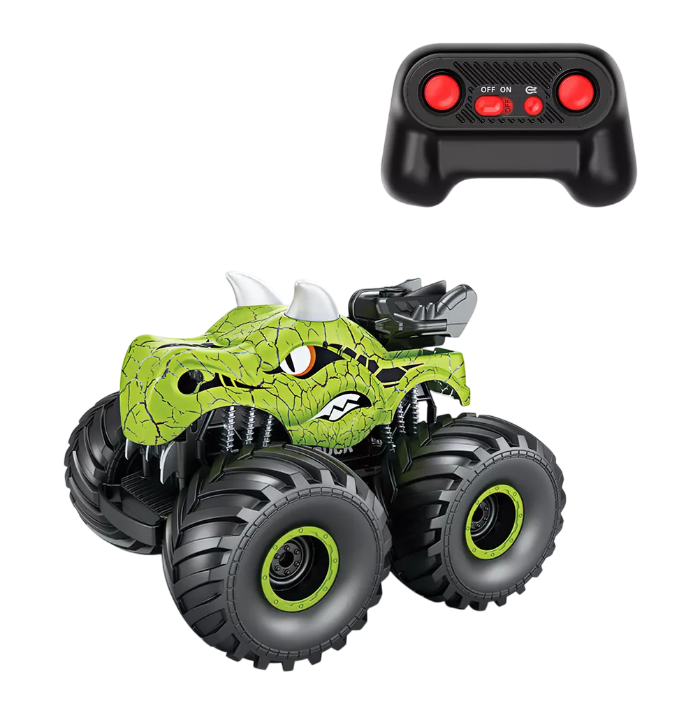 Foto 2 pulgar | Carros De Control Remoto Dinosaurio Con Luz, Spray Y Batería Verde