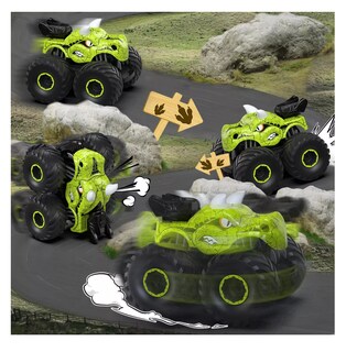 Foto 3 | Carros De Control Remoto Dinosaurio Con Luz, Spray Y Batería Verde