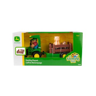 Foto 4 | Set De Juego John Deere 1st Farming Farming Fun Hauling Con Tractor, Tráiler - Venta Internacional.