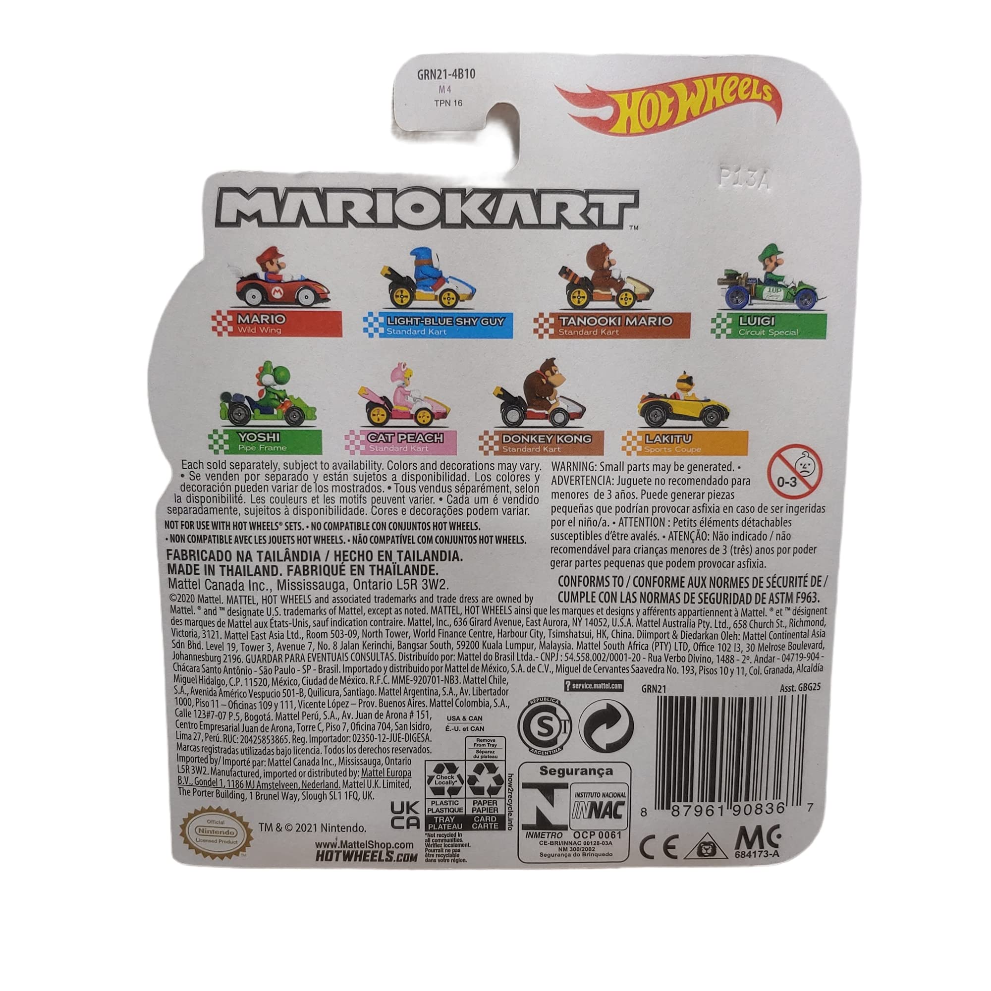 Foto 3 pulgar | Hotwheels Mario Kart Shy Guy Standard Kart 2021 - Venta Internacional.