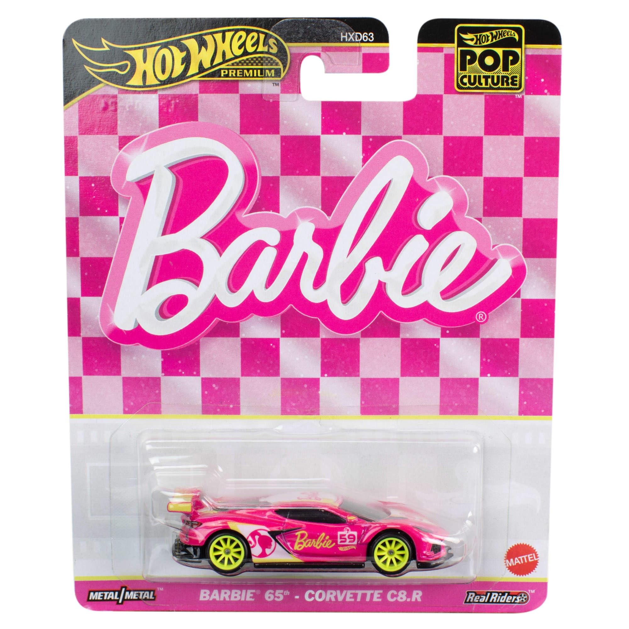 Foto 2 pulgar | Coche De Metal Fundido A Presión Hot Wheels Barbie 65th Corvette C8.r - Venta Internacional.