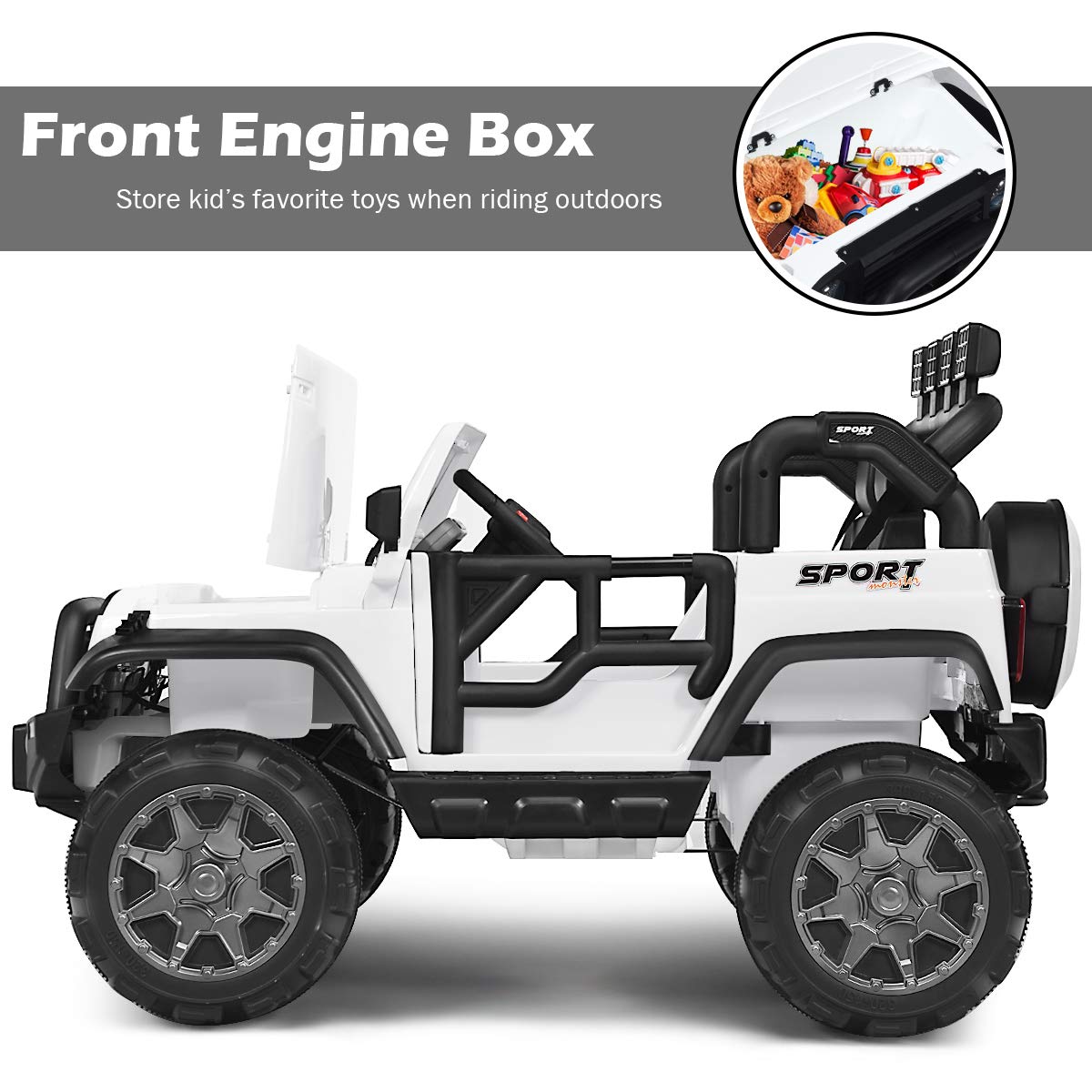 Foto 5 pulgar | Ride On Truck Costzon, 2 Plazas, 12 V, Eléctrico Con Mando A Distancia - Venta Internacional.