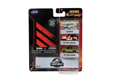 Foto 5 | Toy Jada Toys Nano Hollywood Rides Jurassic World, Paquete De 3 Unidades, Rojo - Venta Internacional.