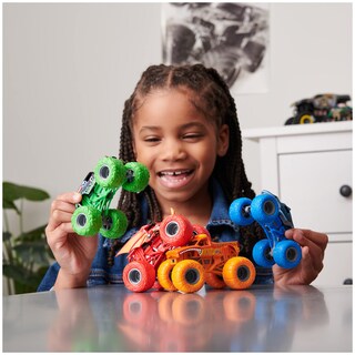 Foto 3 | Juego De Bandas De Rodadura Toy Monster Jam Tough Con 4 Camiones Fundidos A Presión 1:64 - Venta Internacional.