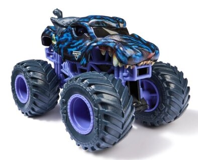Foto 3 | Camión Fundido A Presión Monster Jam Night Storm Crazy Creatures 1:64 - Venta Internacional.