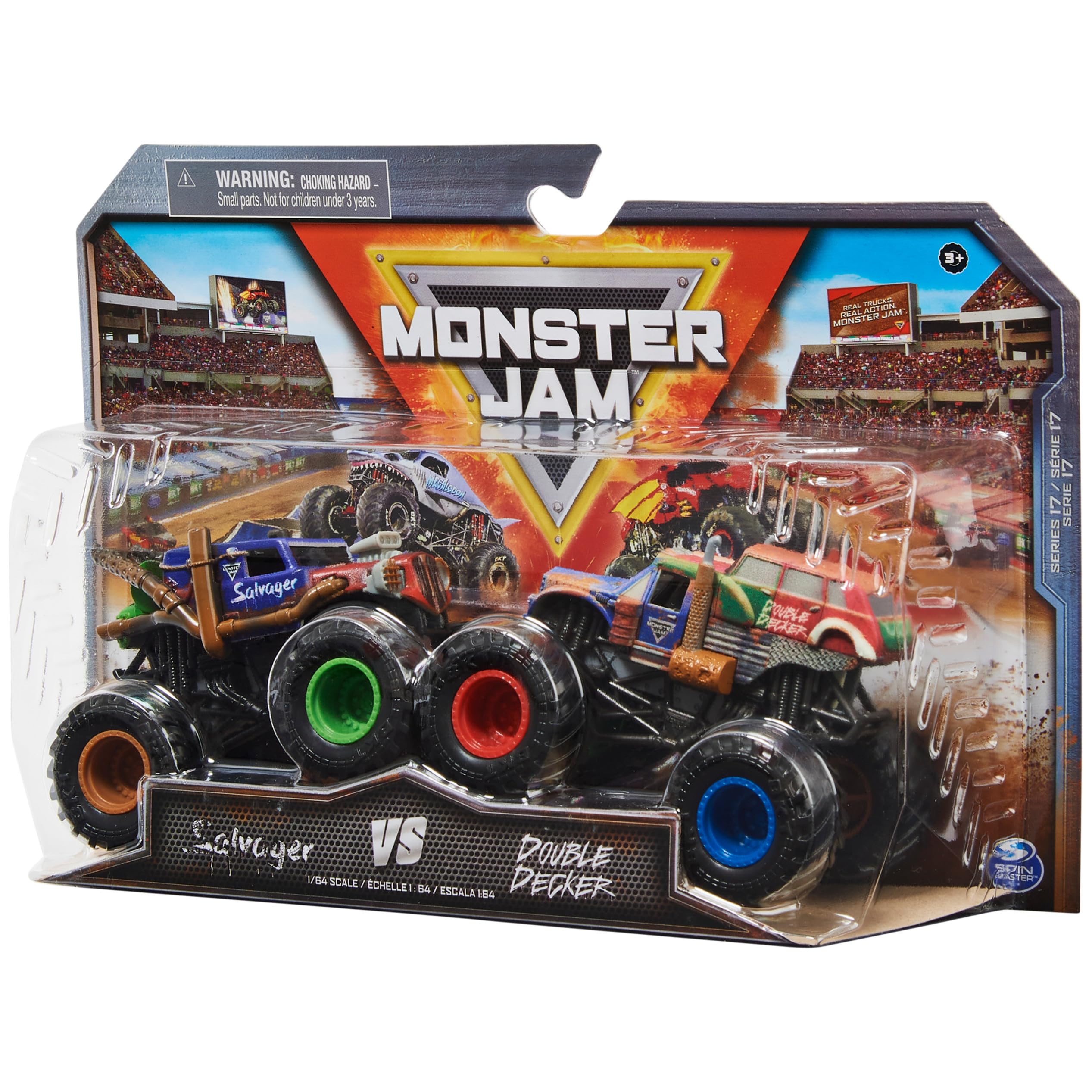 Foto 6 pulgar | Toy Monster Jam Salvager Vs. Double Decker 1:64 Para Niños Mayores De 3 Años - Venta Internacional.