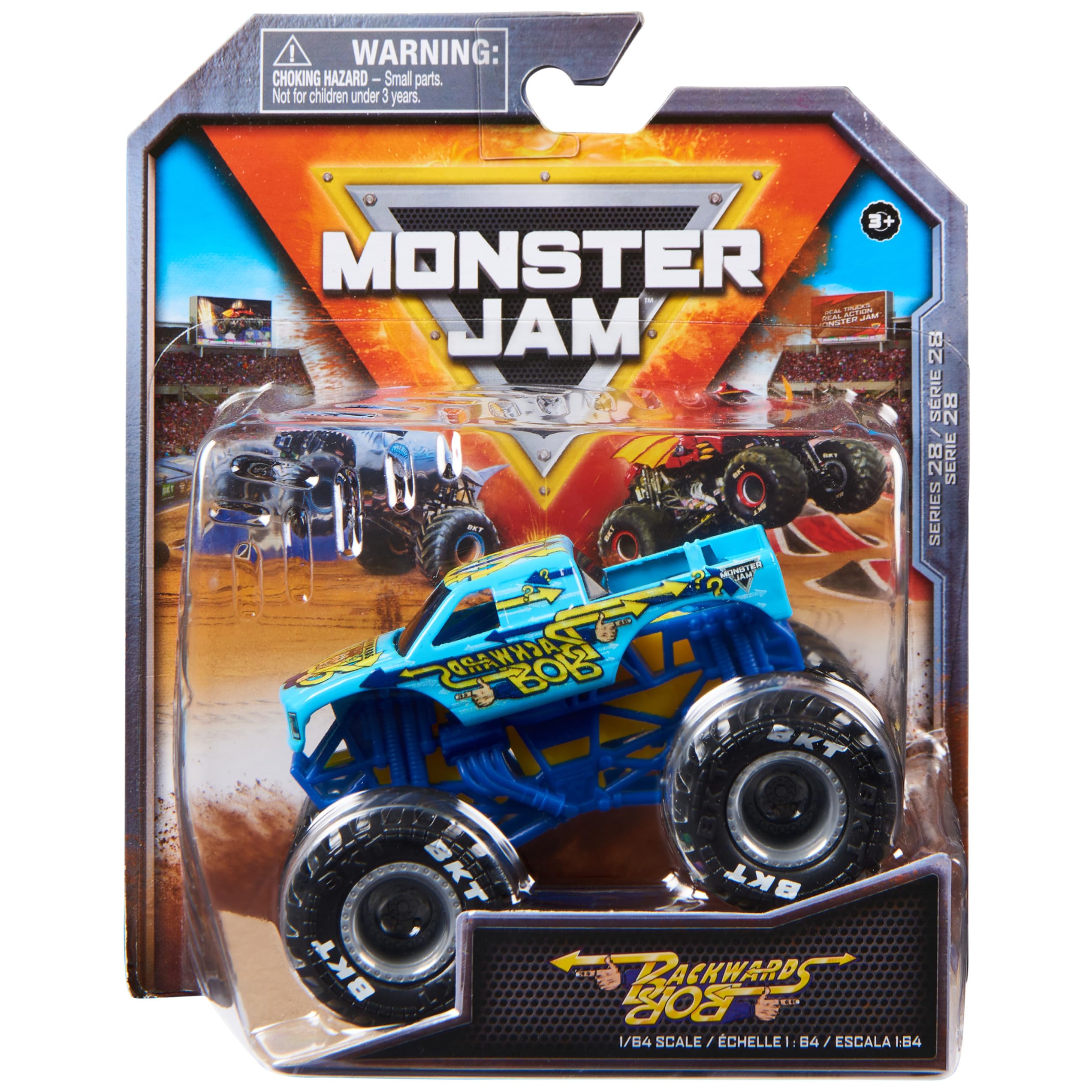 Toy Monster Truck Monster Jam Backwards Bob 1:64 Fundido A Presión - Venta Internacional.