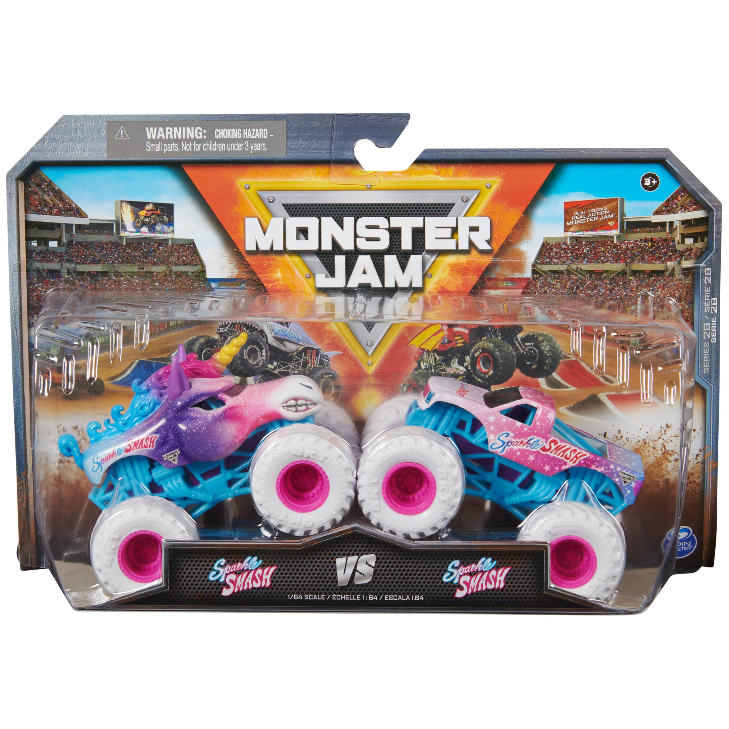 Foto 2 pulgar | Toy Monster Jam Sparkle Smash Vs. Sparkle Smash A Escala 1:64 - Venta Internacional.
