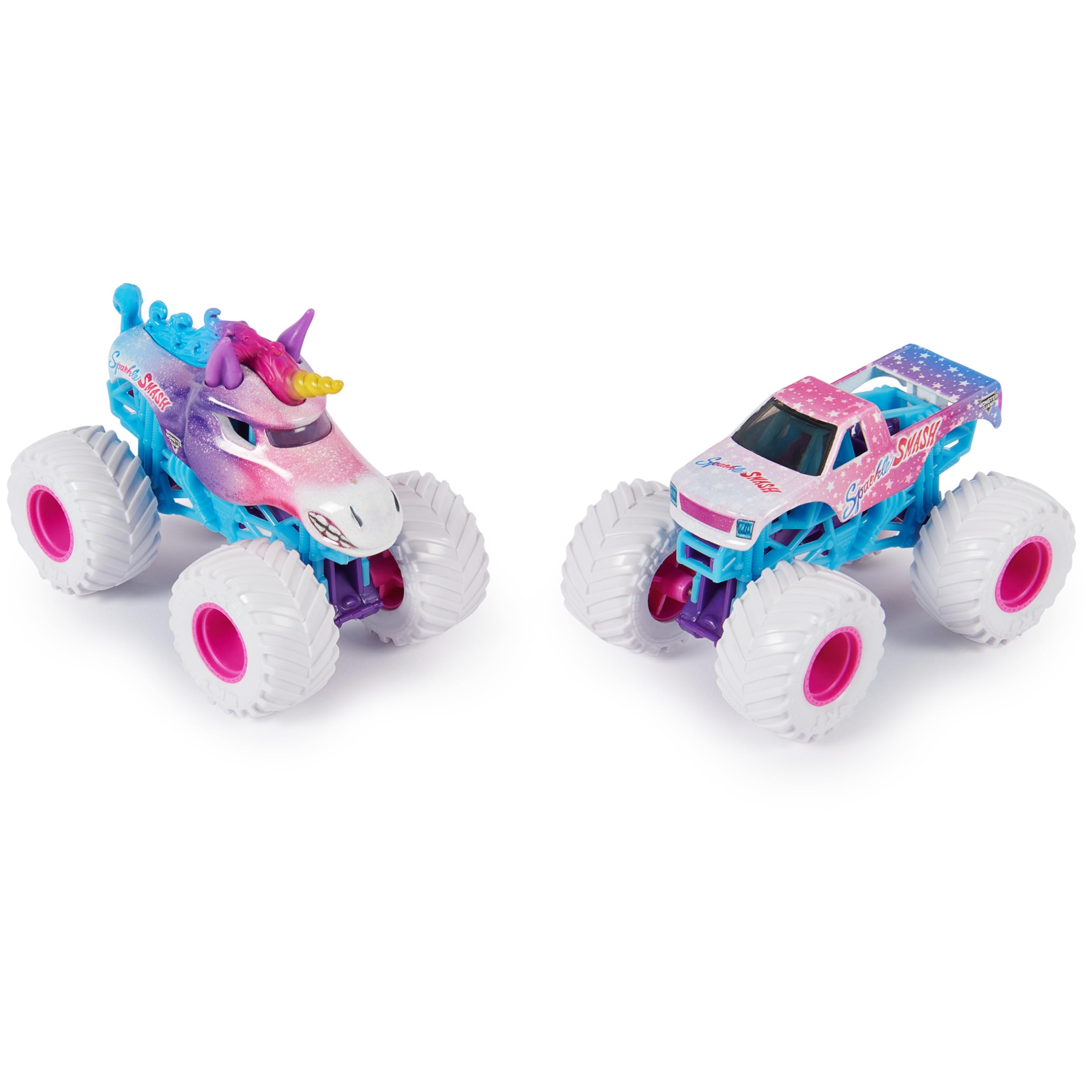 Foto 3 pulgar | Toy Monster Jam Sparkle Smash Vs. Sparkle Smash A Escala 1:64 - Venta Internacional.