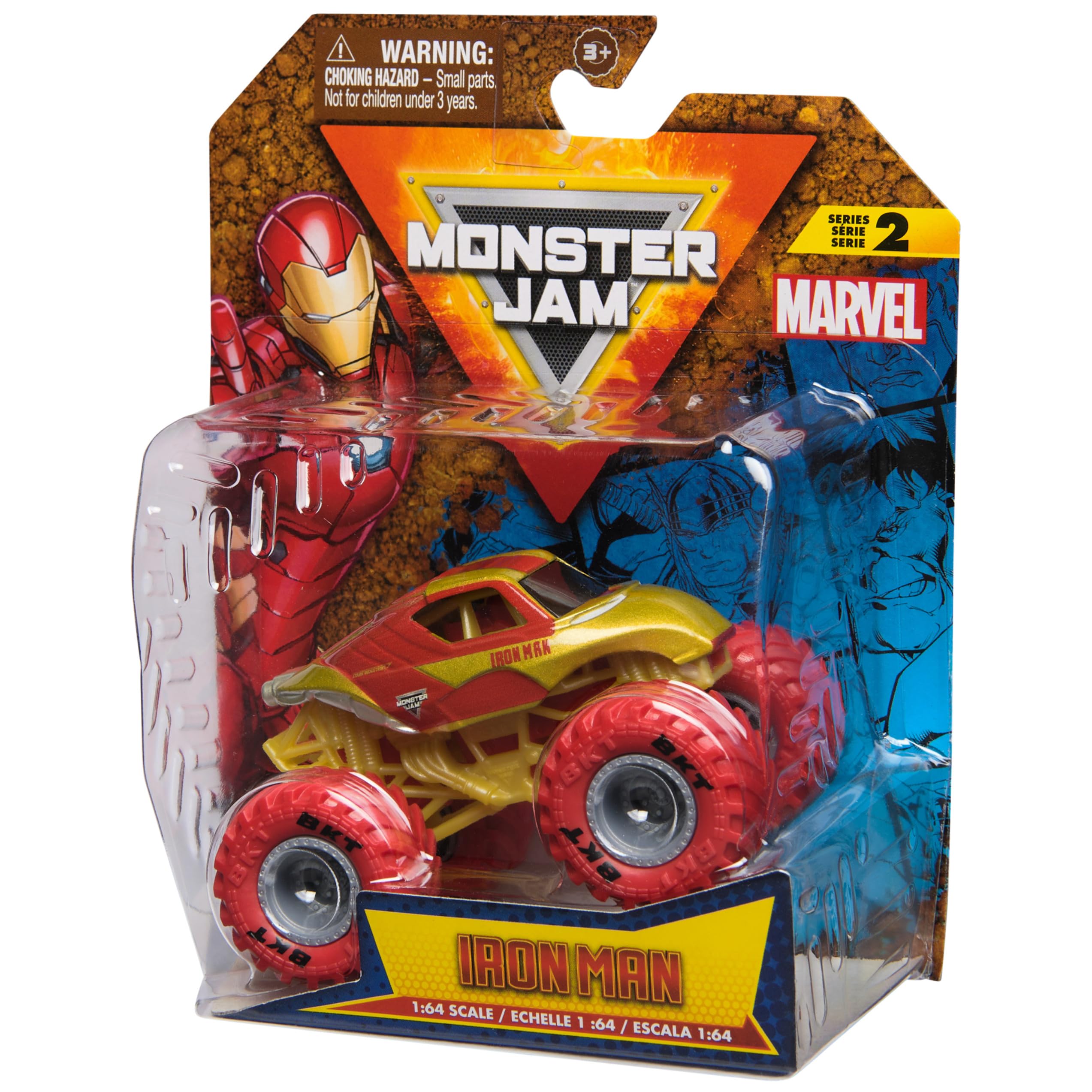 Foto 8 pulgar | Monster Truck Monster Jam Marvel Iron Man 1:64 Fundido A Presión - Venta Internacional.
