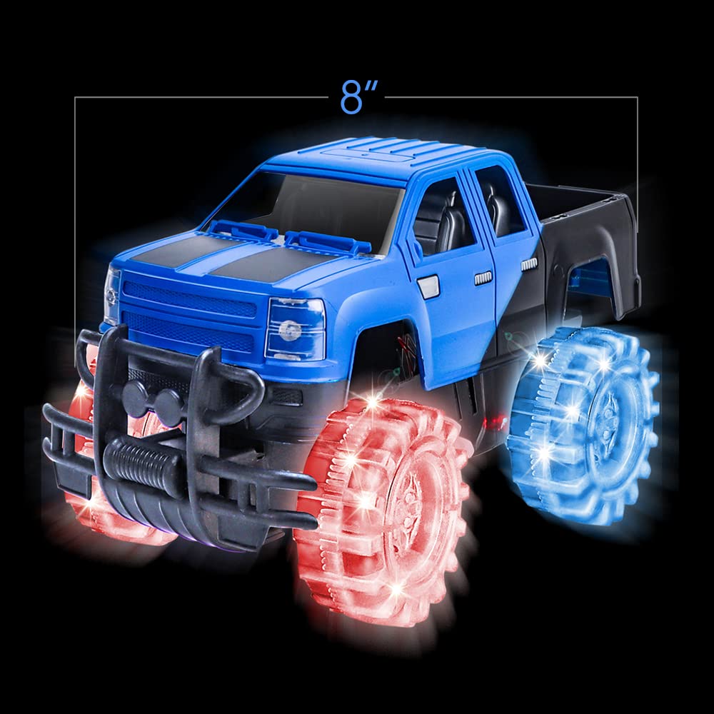 Foto 4 pulgar | Toy Monster Truck Artcreativity Light Up, Azul Y Negro, 20 Cm - Venta Internacional.