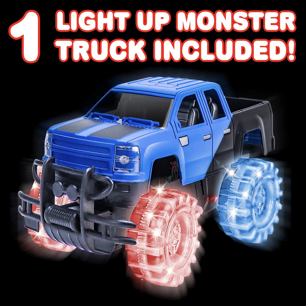 Foto 5 pulgar | Toy Monster Truck Artcreativity Light Up, Azul Y Negro, 20 Cm - Venta Internacional.