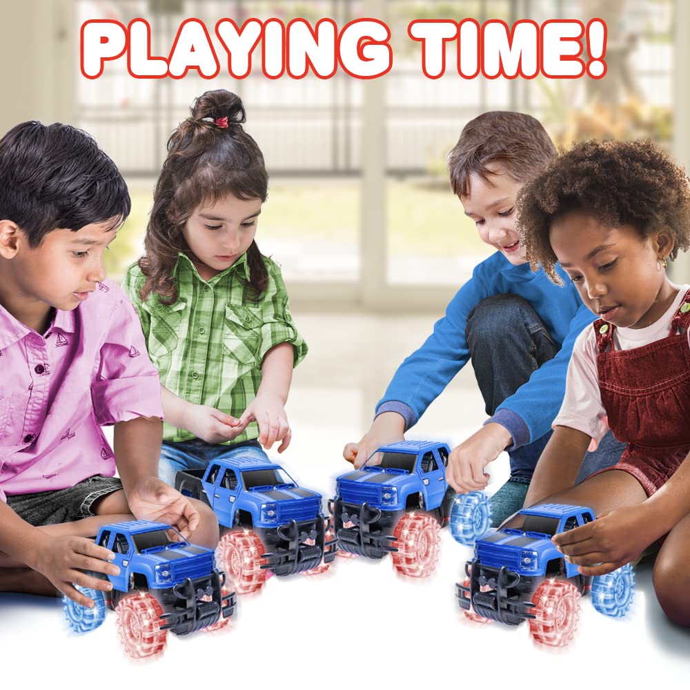 Foto 6 pulgar | Toy Monster Truck Artcreativity Light Up, Azul Y Negro, 20 Cm - Venta Internacional.