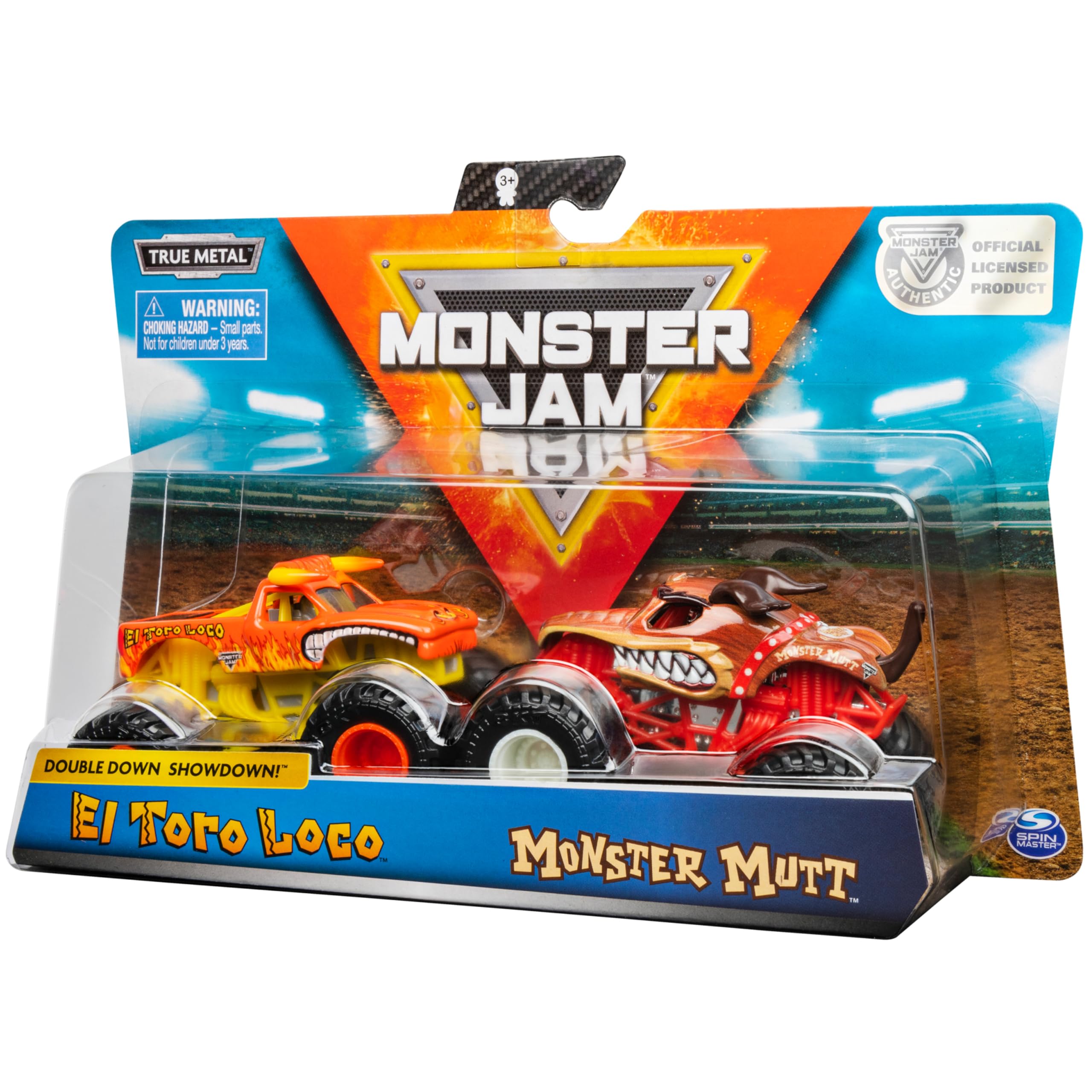 Foto 2 pulgar | Monster Truck Duo Pack Monster Jam El Toro Loco Contra Monster Mutt 1:64 - Venta Internacional.