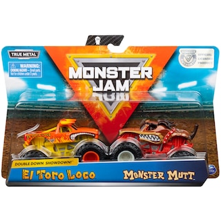 Foto 2 | Monster Truck Duo Pack Monster Jam El Toro Loco Contra Monster Mutt 1:64 - Venta Internacional.