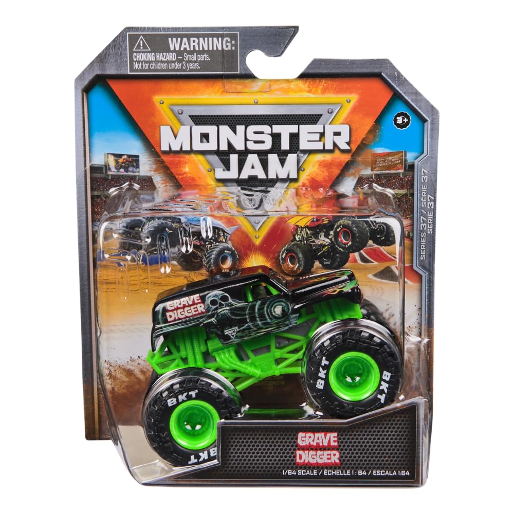 Diecast Monster Truck Monster Jam Grave Digger 2024 1:64 - Venta Internacional.
