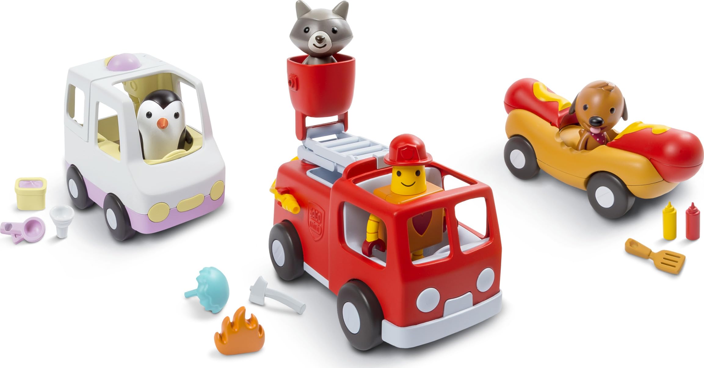 Foto 2 pulgar | Minivehículos Toy Spin Master Sago Para Viajes Por Carretera Con 3 Vehículos - Venta Internacional.