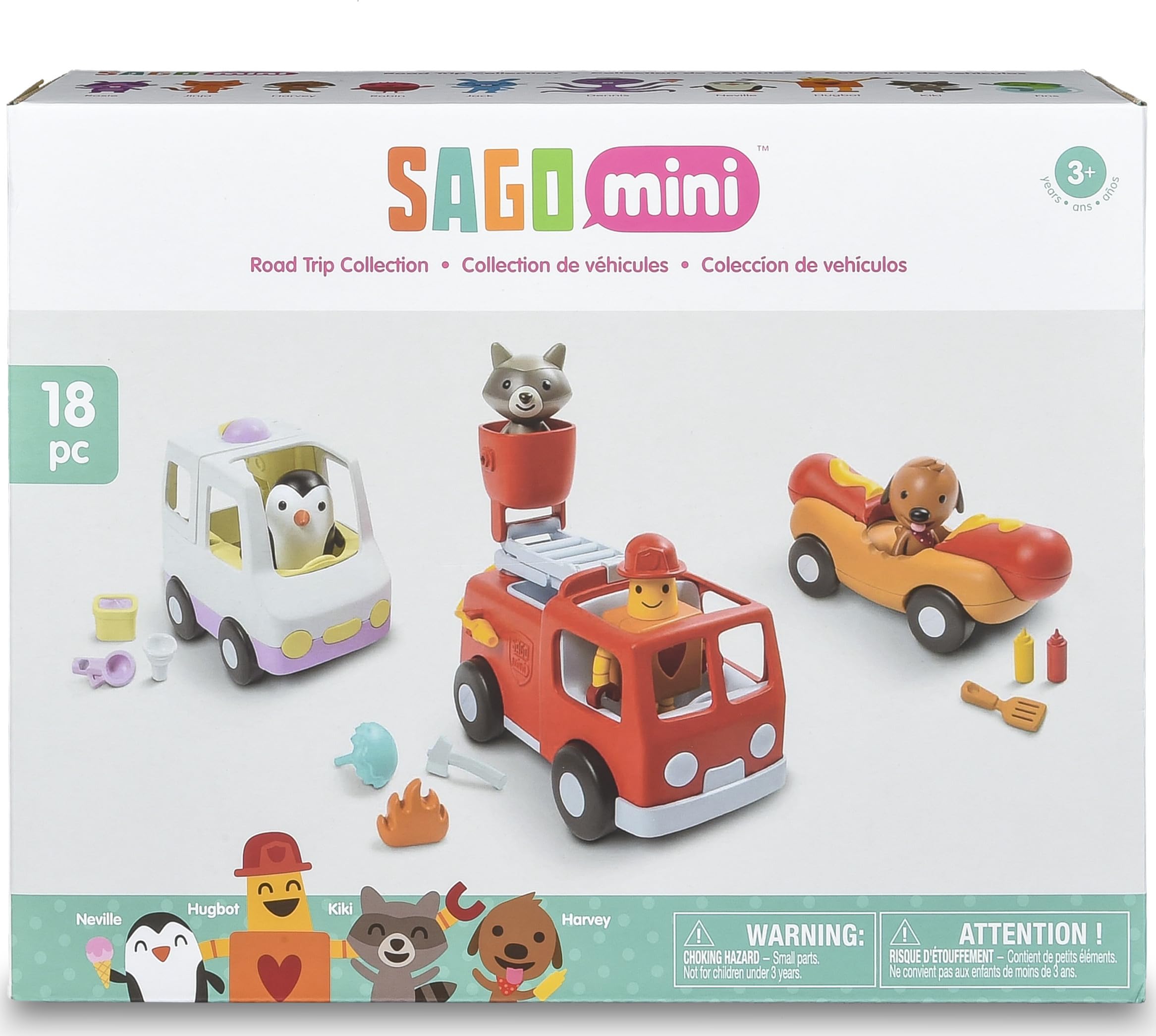 Foto 3 pulgar | Minivehículos Toy Spin Master Sago Para Viajes Por Carretera Con 3 Vehículos - Venta Internacional.