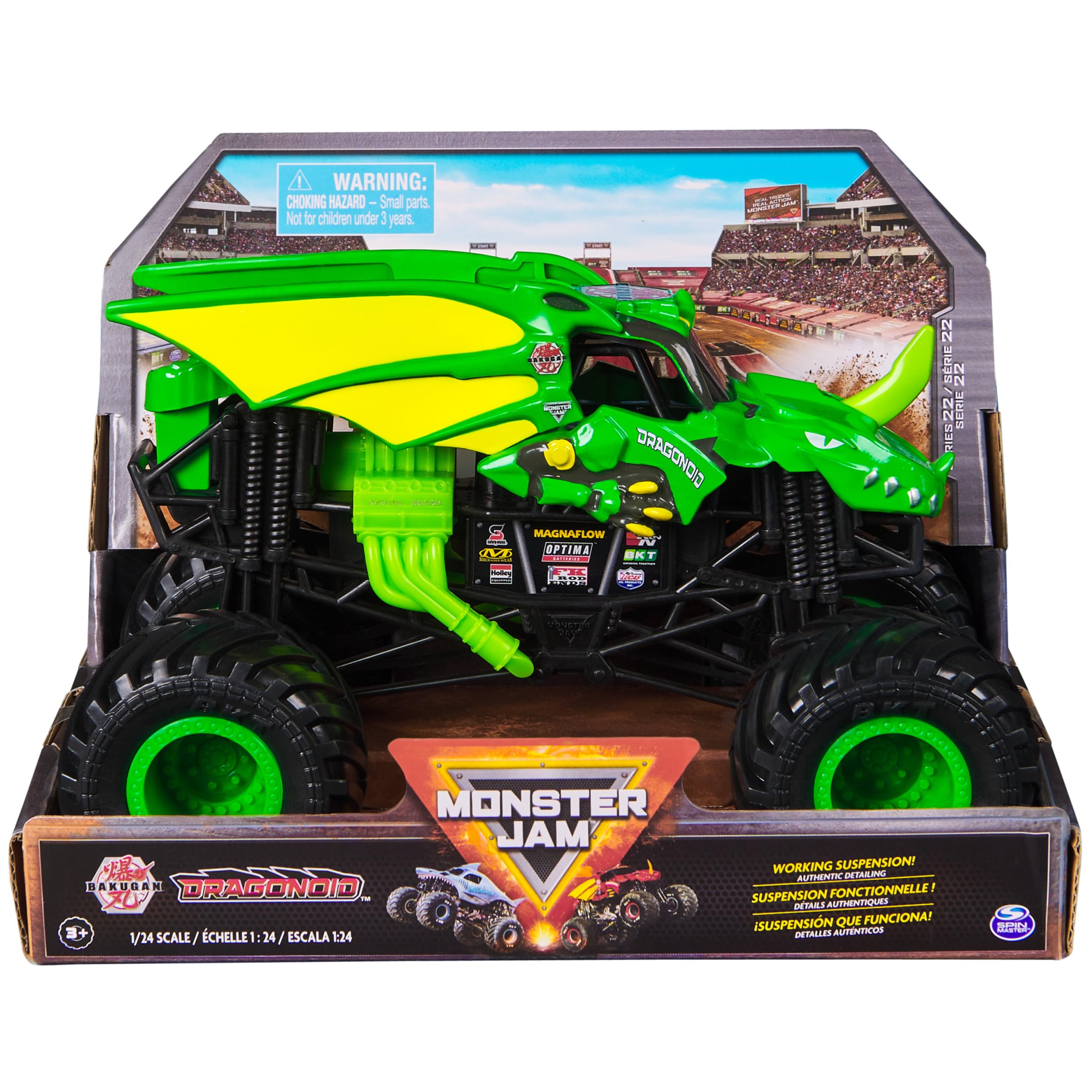 Foto 2 pulgar | Monster Truck Monster Jam Bakugan Dragonoid A Escala 1:24 - Venta Internacional.