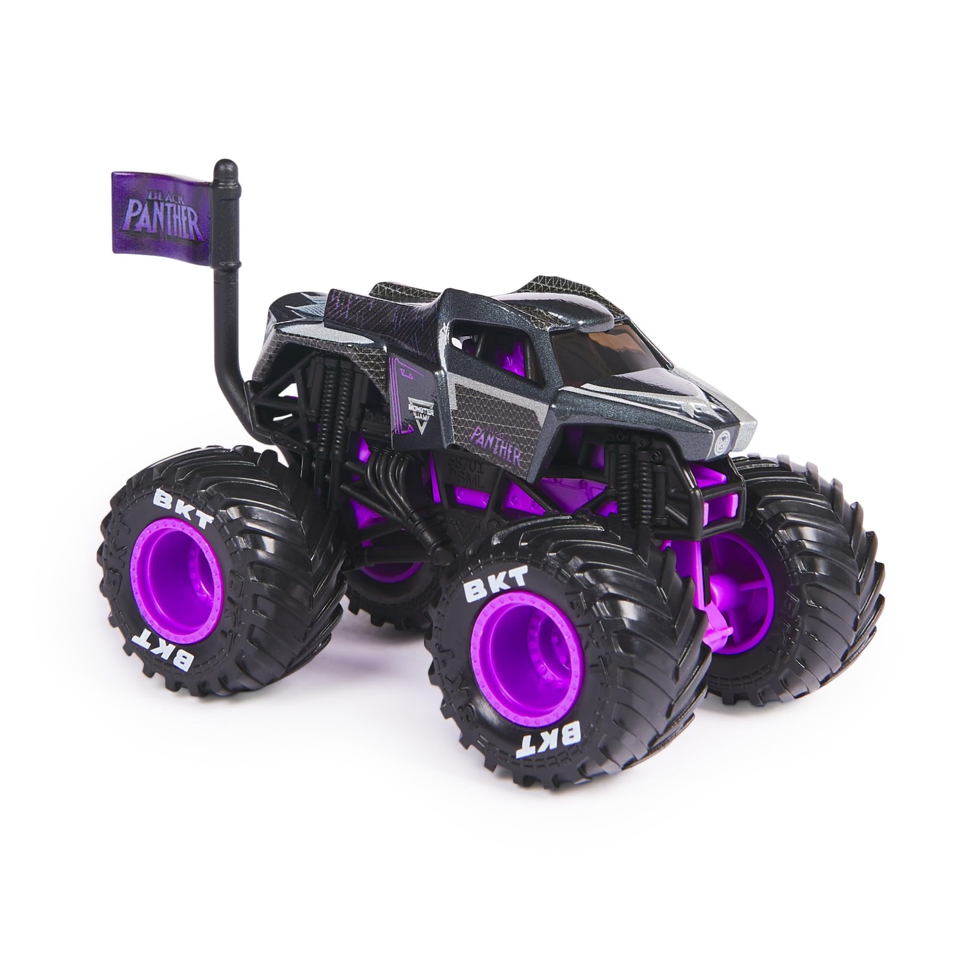 Foto 6 pulgar | Monster Truck Monster Jam 2024 Marvel 1:64 Black Panther Fundido A Presión - Venta Internacional.
