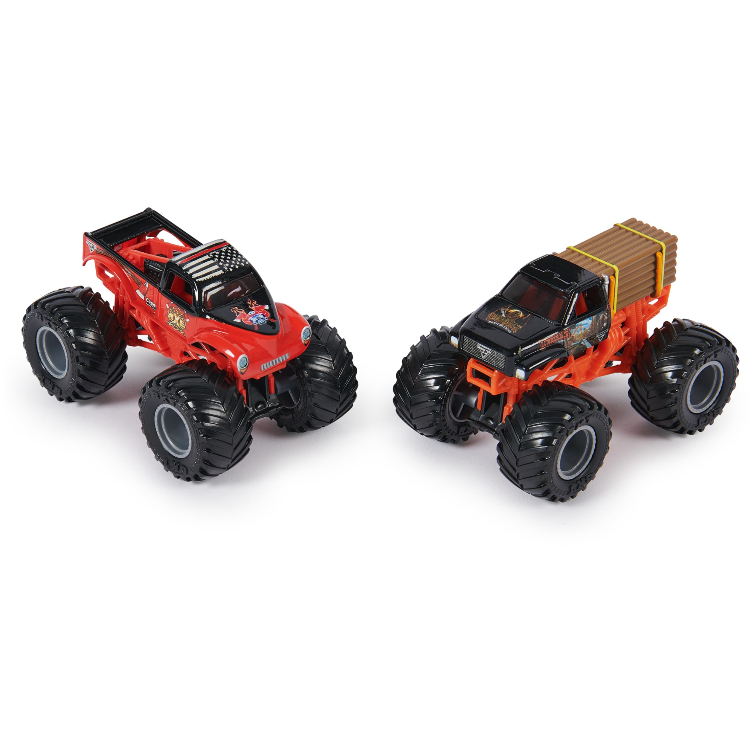 Foto 3 pulgar | Leñador De Toy Monster Jam Vs. Camiones Fundidos A Presión Axe 1:64 - Venta Internacional.