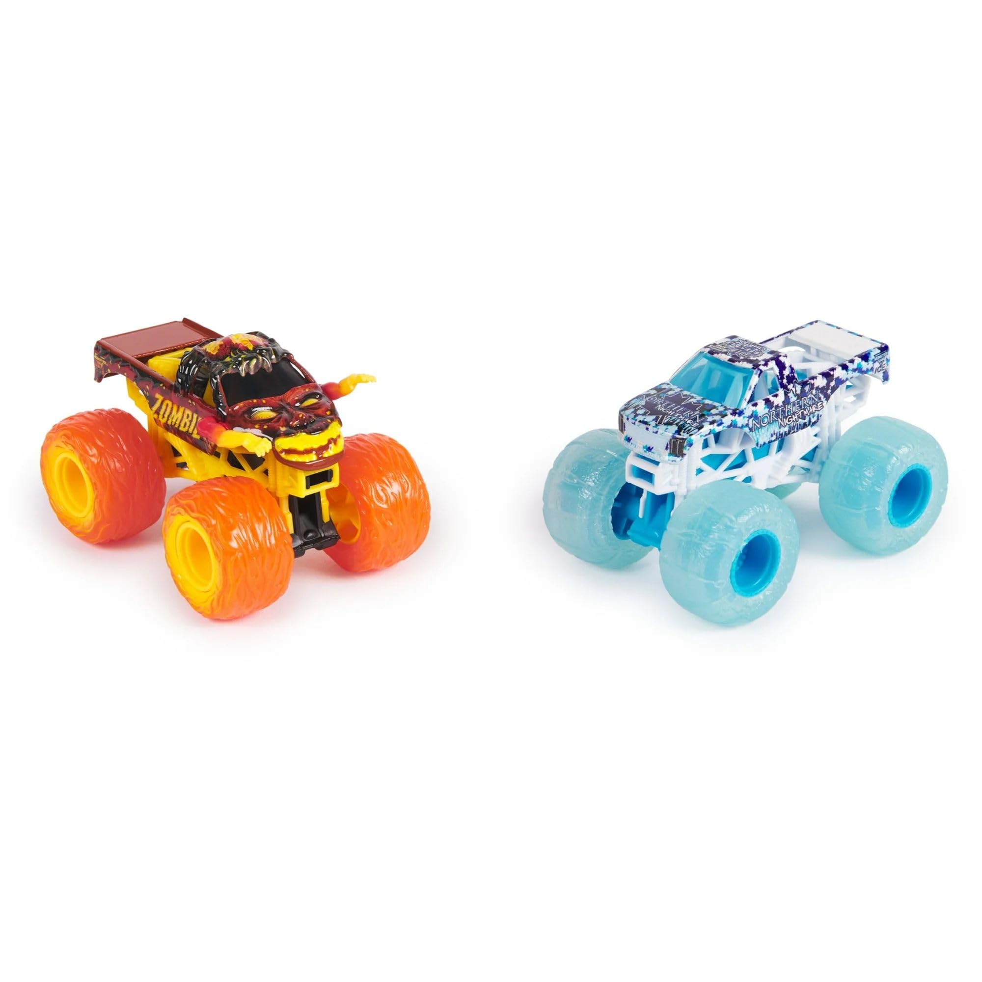 Foto 3 pulgar | Toy Monster Truck Monster Jam Fire & Ice 2024 1:64 Paquete De 2 - Venta Internacional.