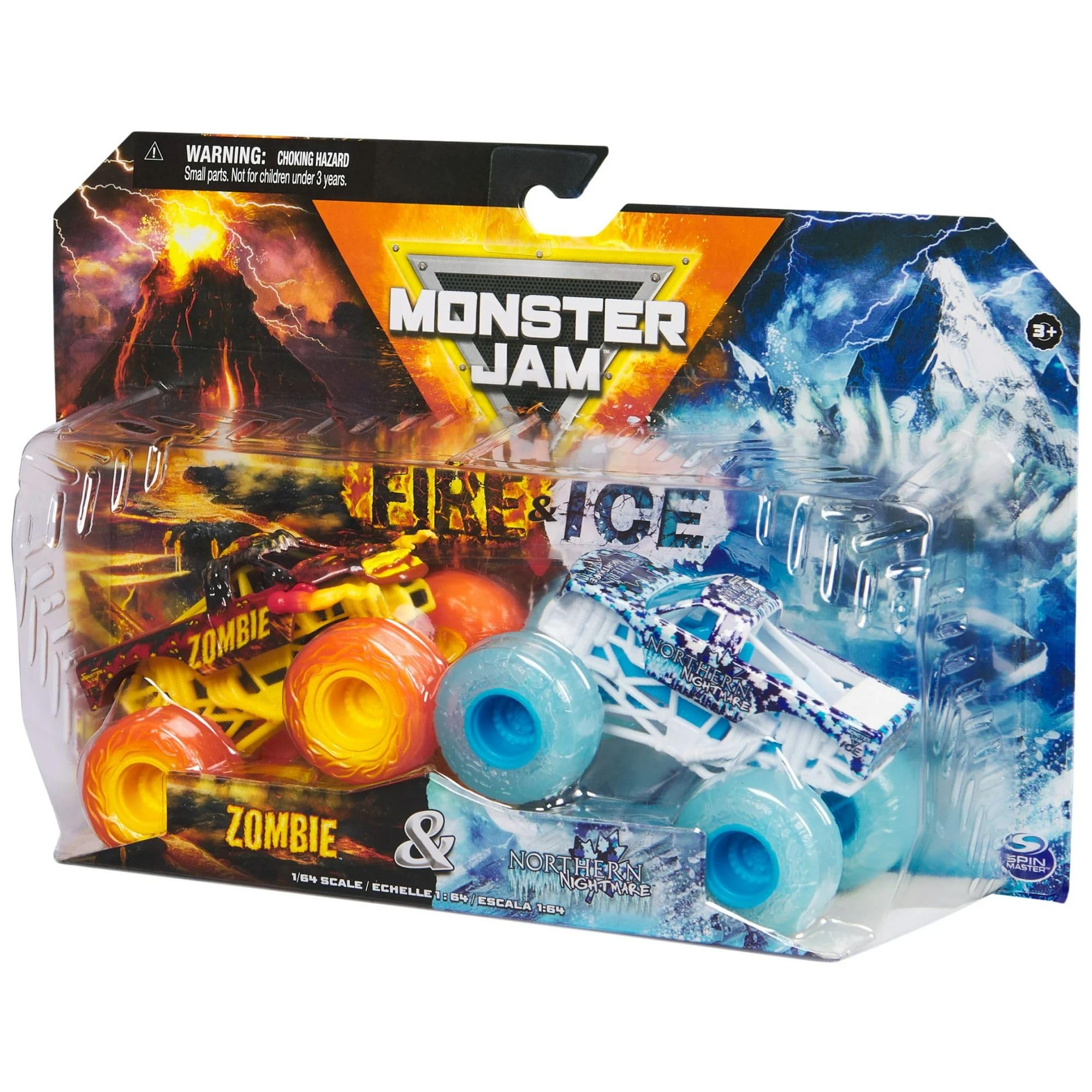 Foto 8 pulgar | Toy Monster Truck Monster Jam Fire & Ice 2024 1:64 Paquete De 2 - Venta Internacional.