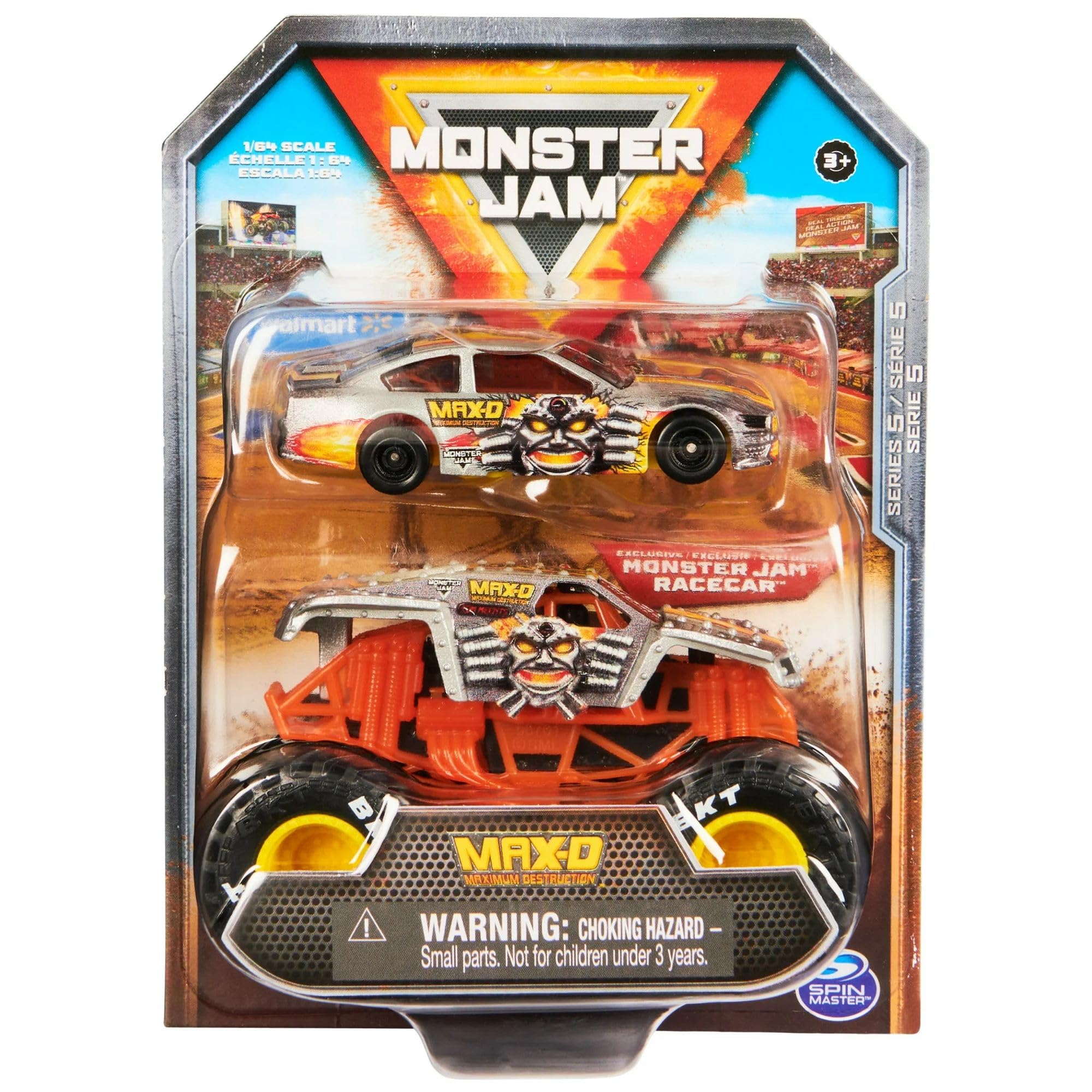Foto 2 pulgar | Toy Monster Jam Diecast Series 5 Max-d, Paquete De 2 Unidades Con Coche De Carreras - Venta Internacional.