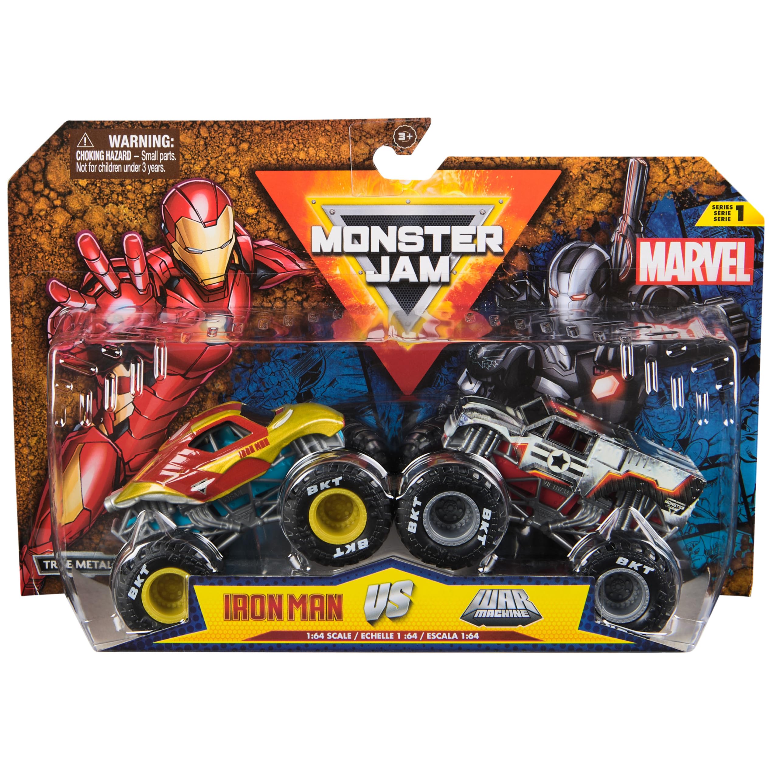 Foto 2 pulgar | Monster Truck De Juguete Monster Jam Marvel Iron Man Vs War Machine - Venta Internacional.