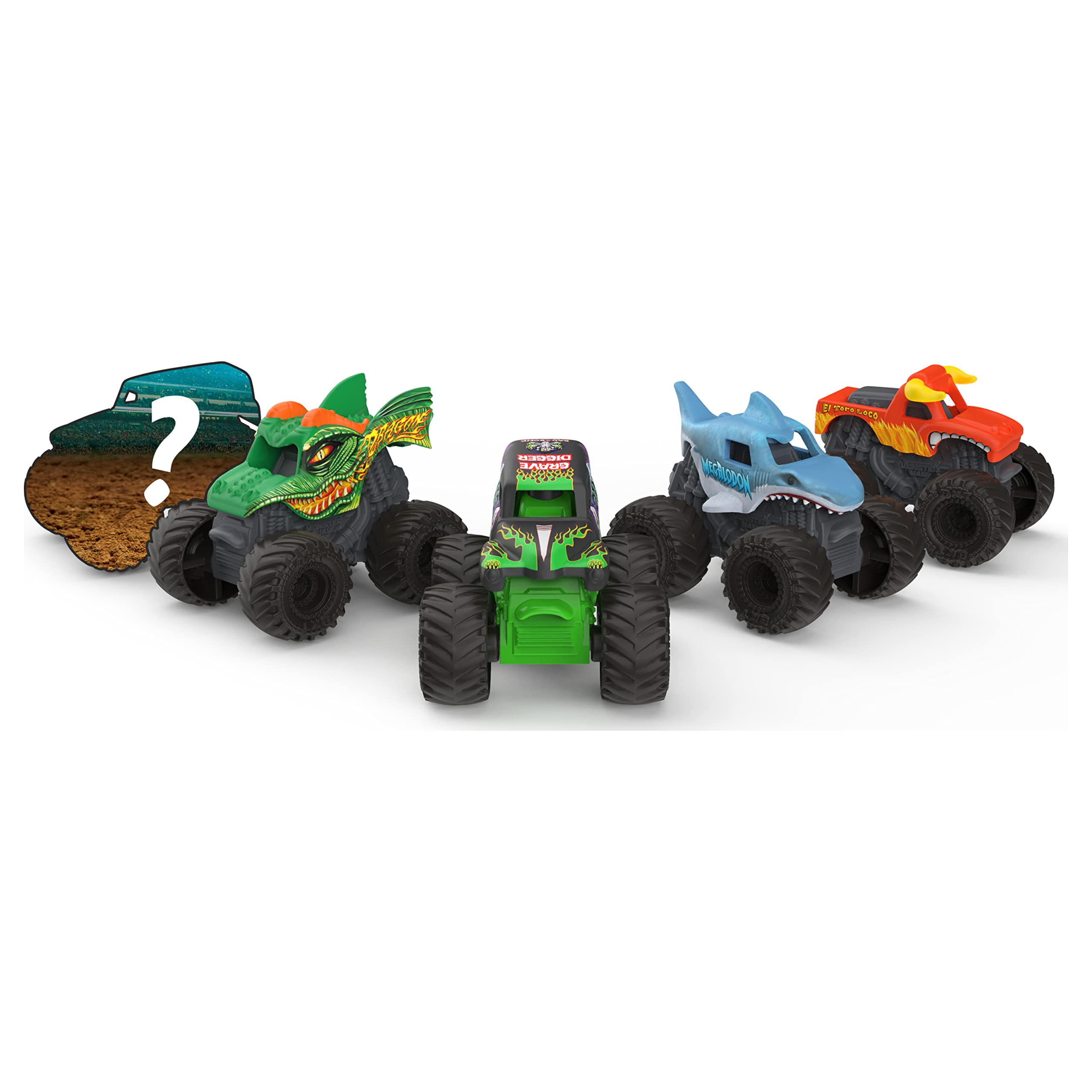 Foto 3 pulgar | Mini Monster Trucks Coleccionables, Paquete De 5 Unidades, Monster Jam 1:87 - Venta Internacional.