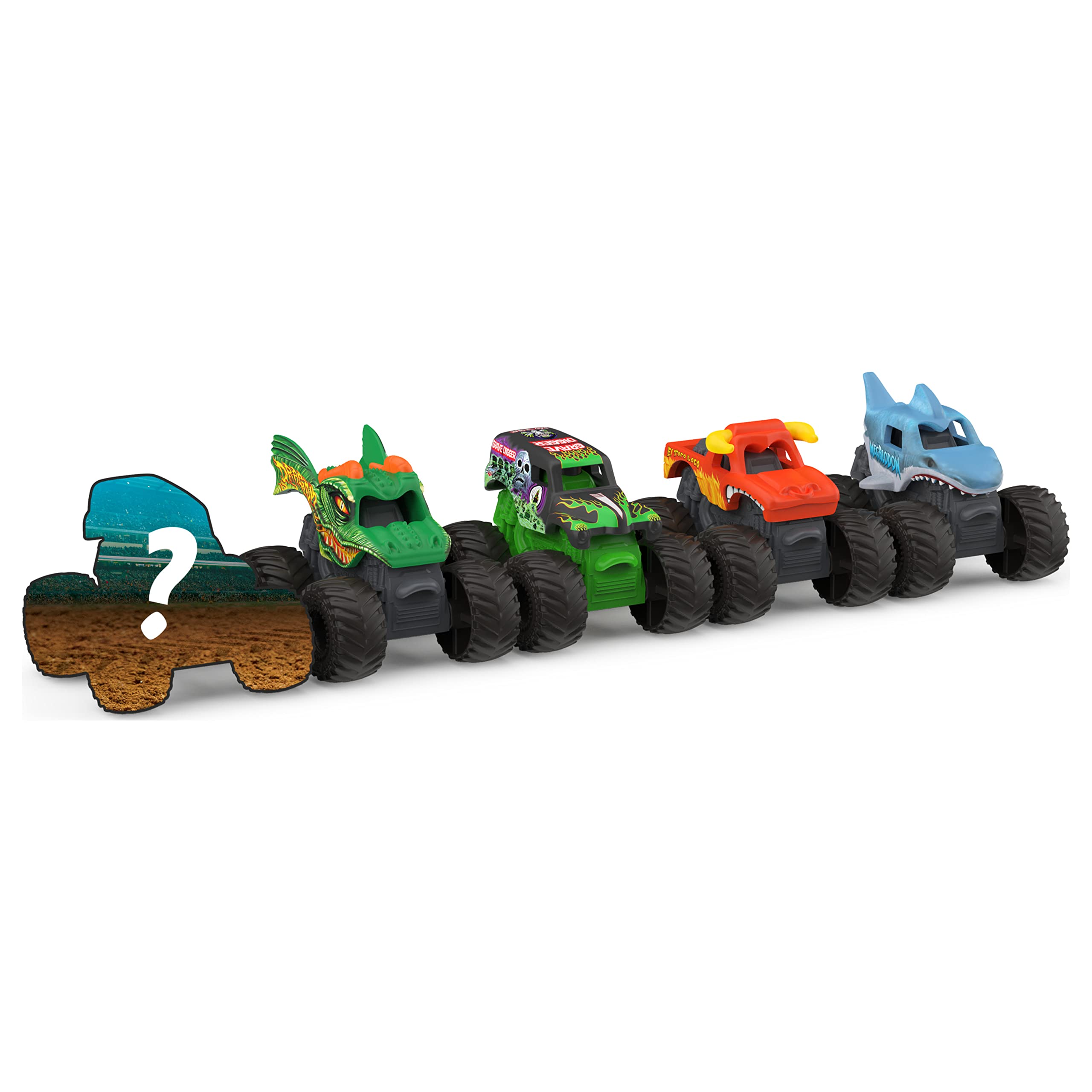 Foto 4 pulgar | Mini Monster Trucks Coleccionables, Paquete De 5 Unidades, Monster Jam 1:87 - Venta Internacional.