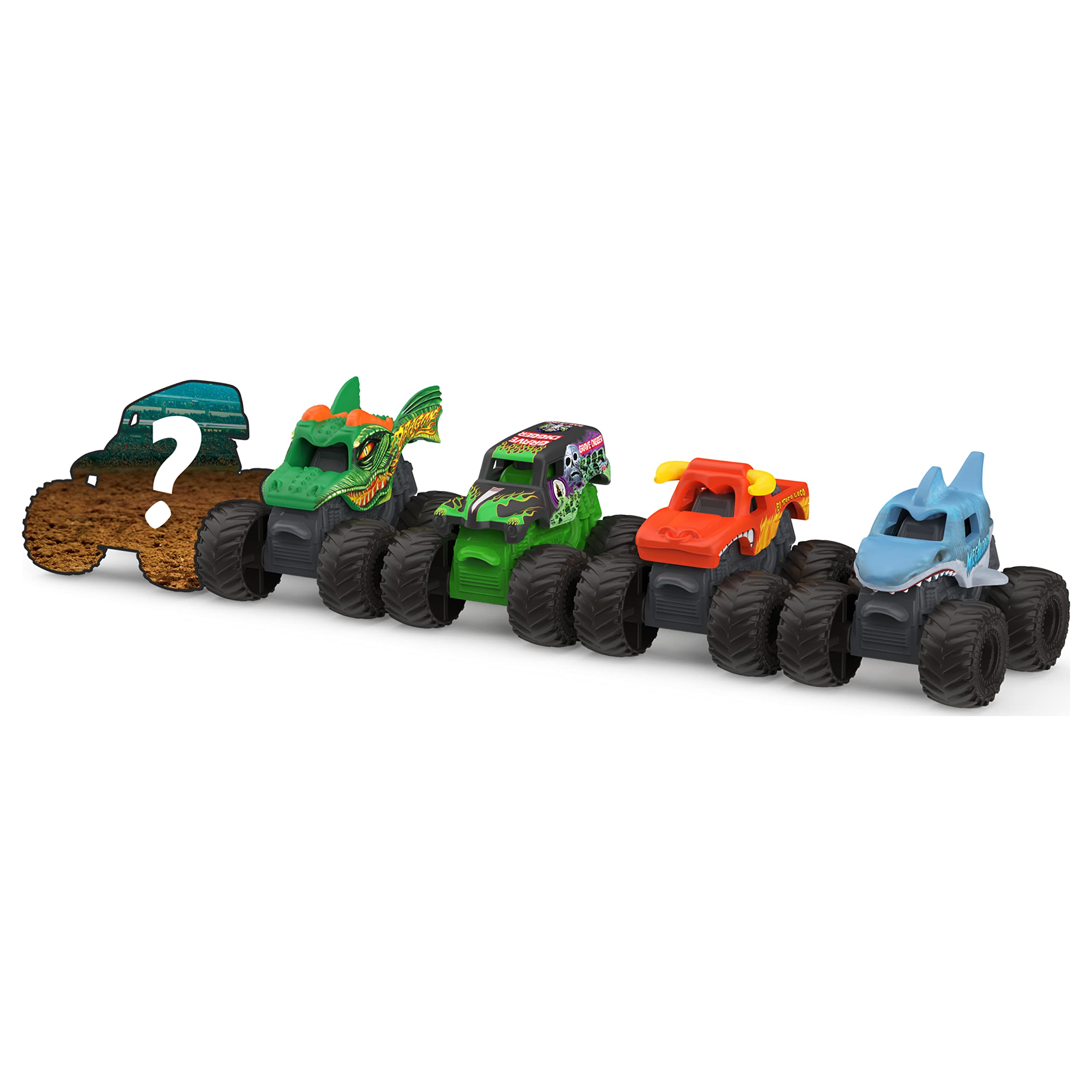 Foto 5 pulgar | Mini Monster Trucks Coleccionables, Paquete De 5 Unidades, Monster Jam 1:87 - Venta Internacional.