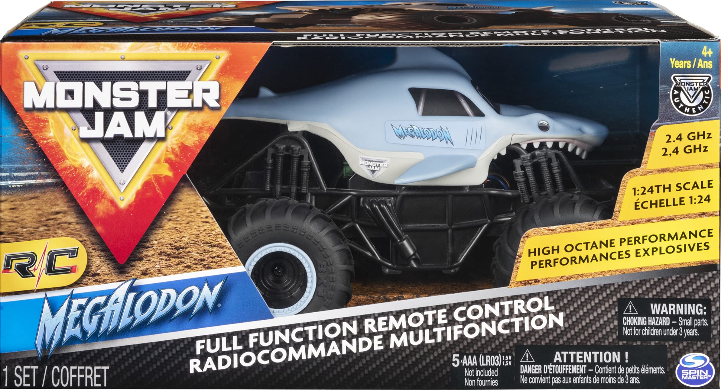 Foto 3 pulgar | Mando A Distancia Monster Truck Monster Jam Megalodon 1:24 - Venta Internacional.