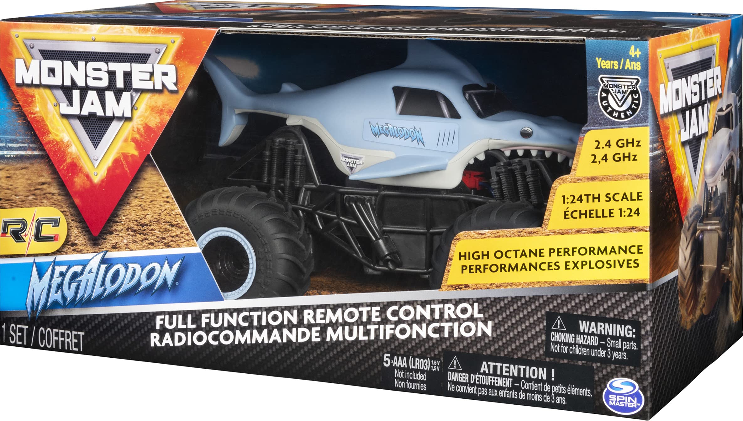 Foto 7 pulgar | Mando A Distancia Monster Truck Monster Jam Megalodon 1:24 - Venta Internacional.