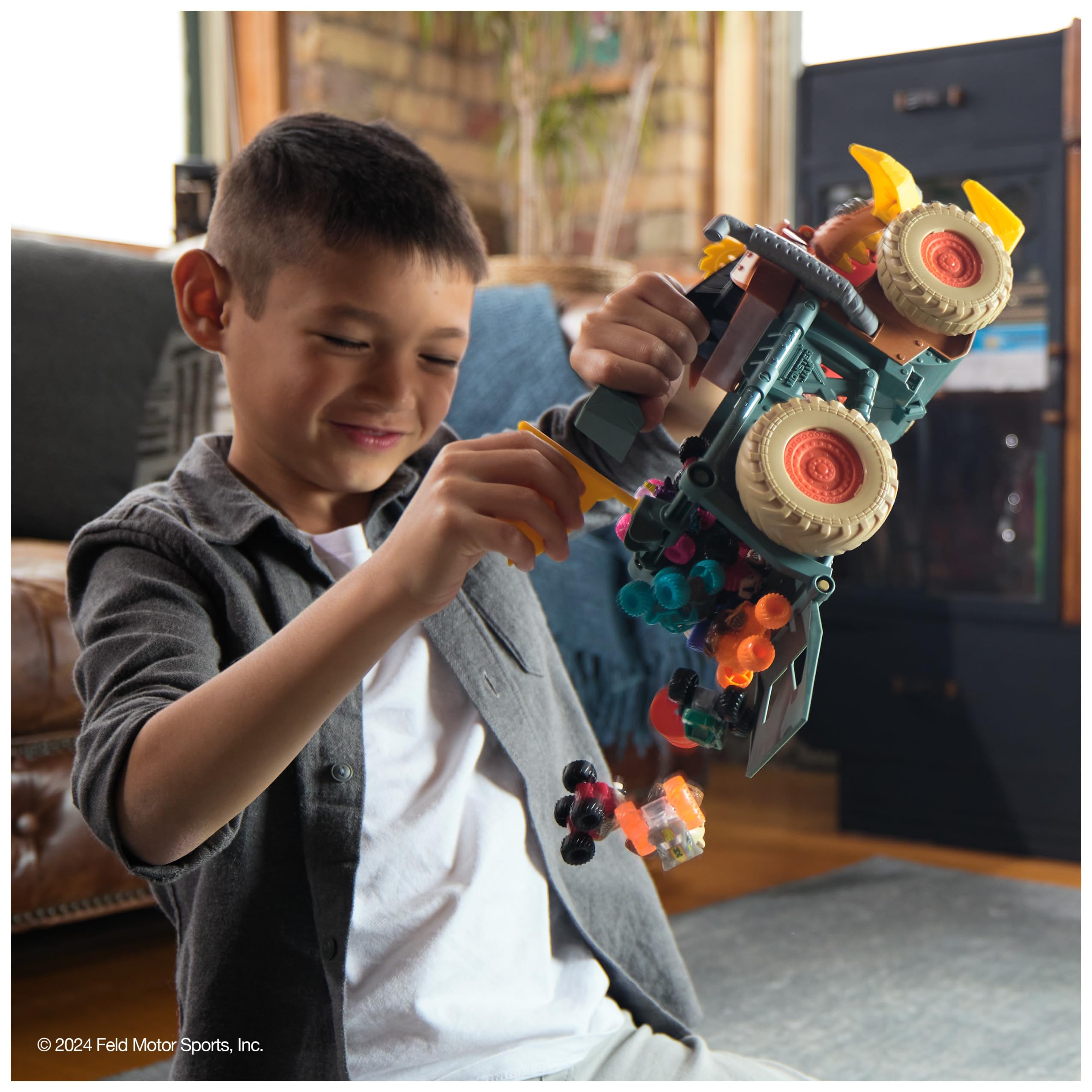Foto 7 | Camión Toy Monster Jam Mini Jam Megalodon Mad Hog Chomper - Venta Internacional.