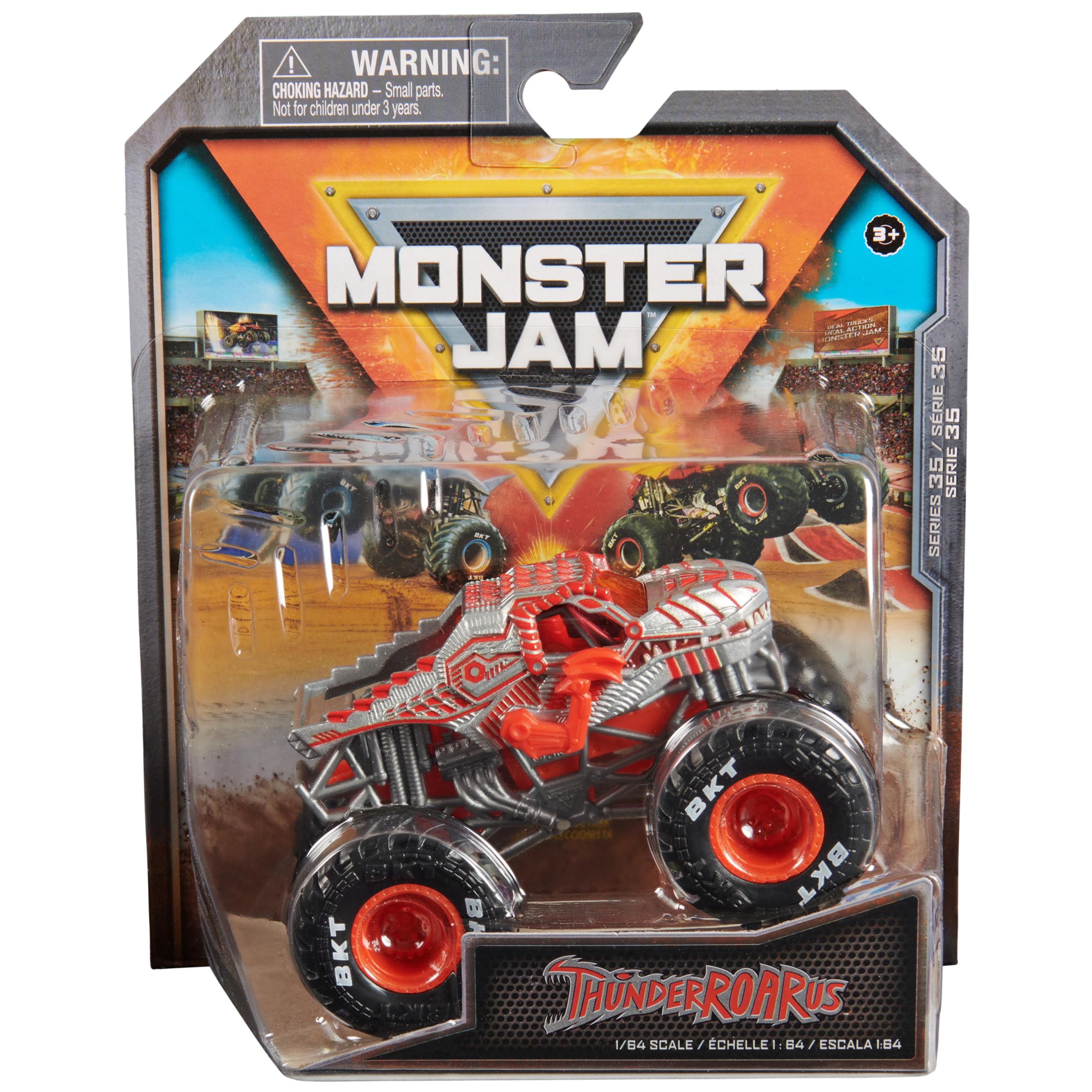 Foto 1 | Monster Truck Monster Jam Thunderroarus 1:64 Fundido A Presión - Venta Internacional.
