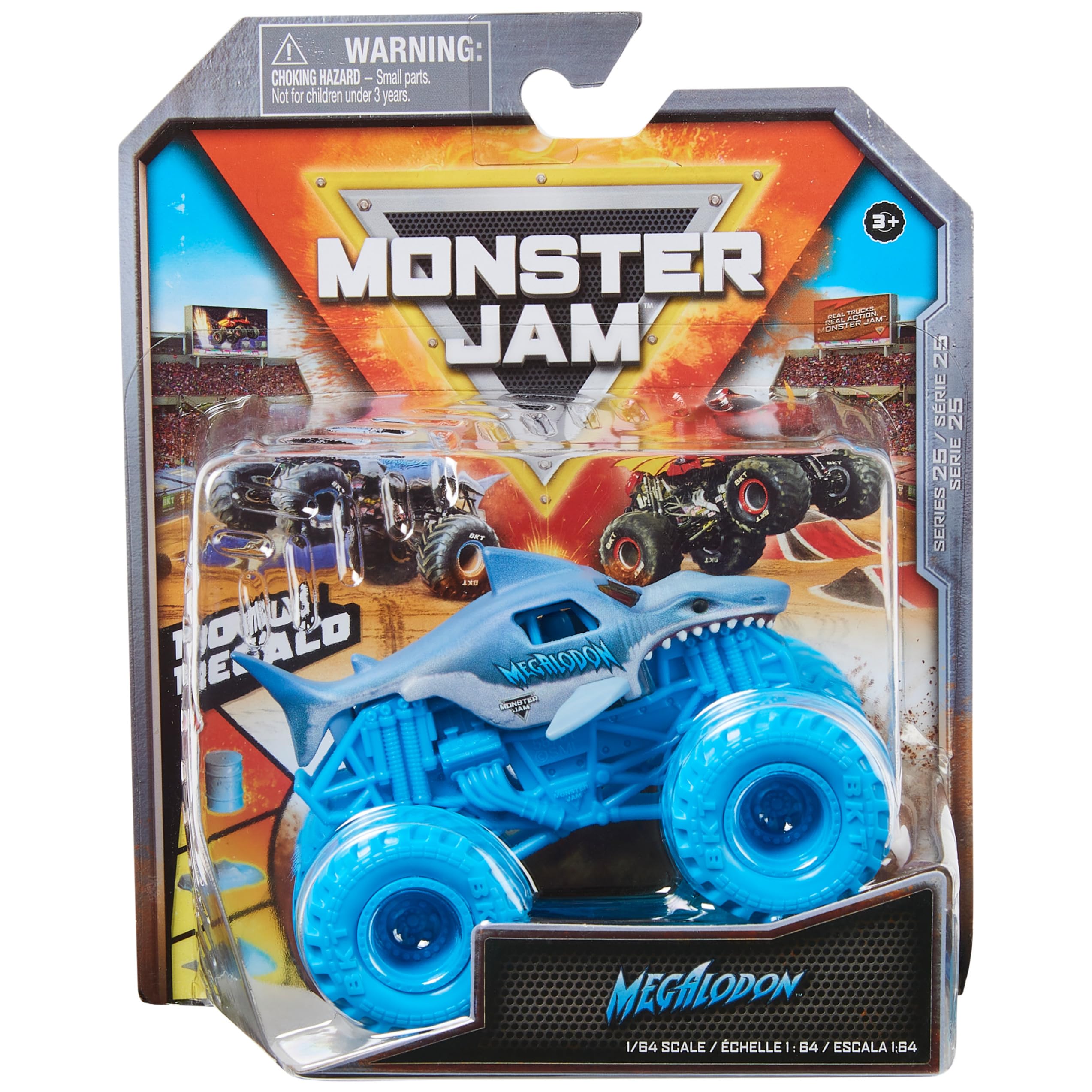 Monster Truck Monster Jam Megalodon Fundido A Presión A Escala 1:64 - Venta Internacional.