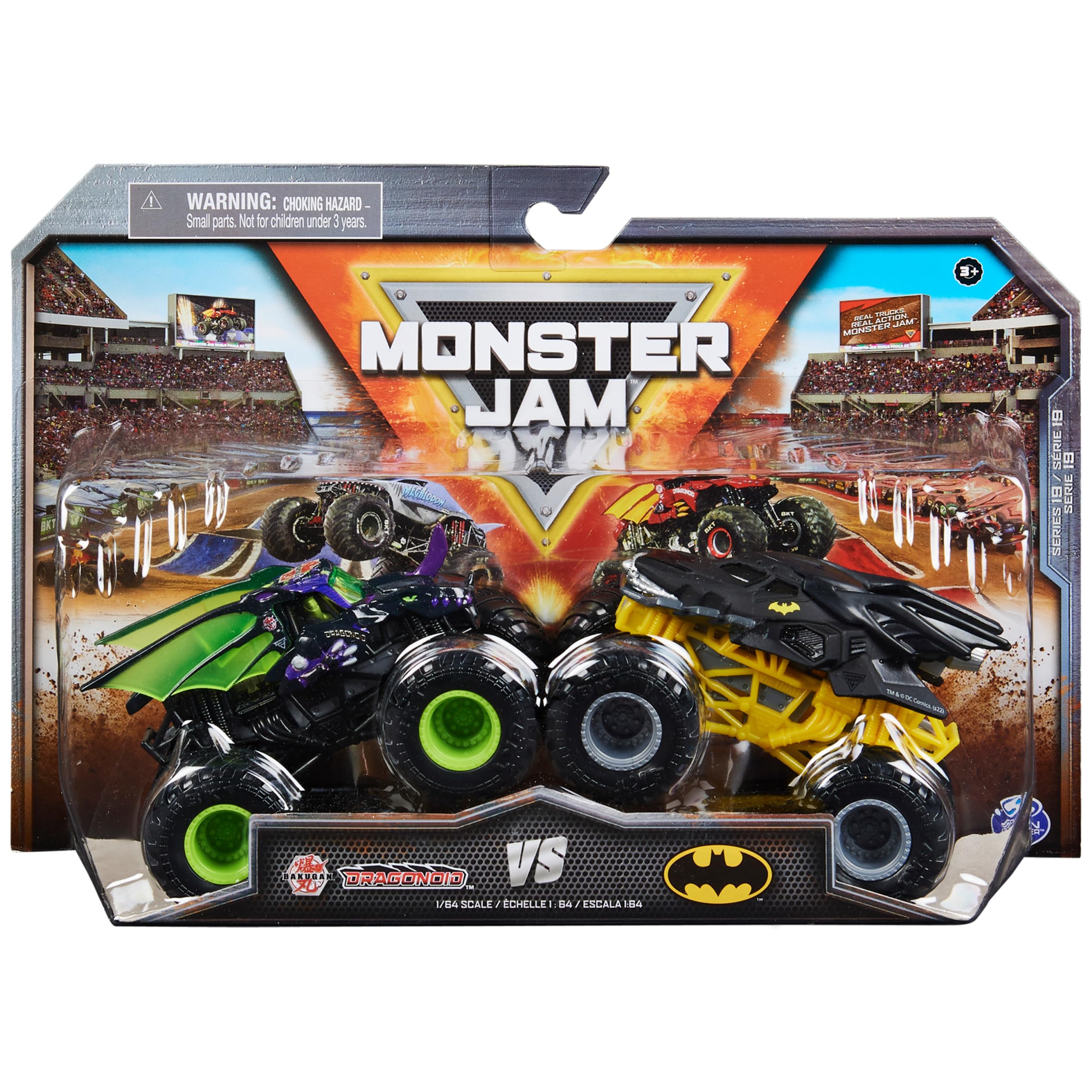 Monster Trucks De Juguete Monster Jam Bakugan Dragonoid Contra Batman - Venta Internacional.