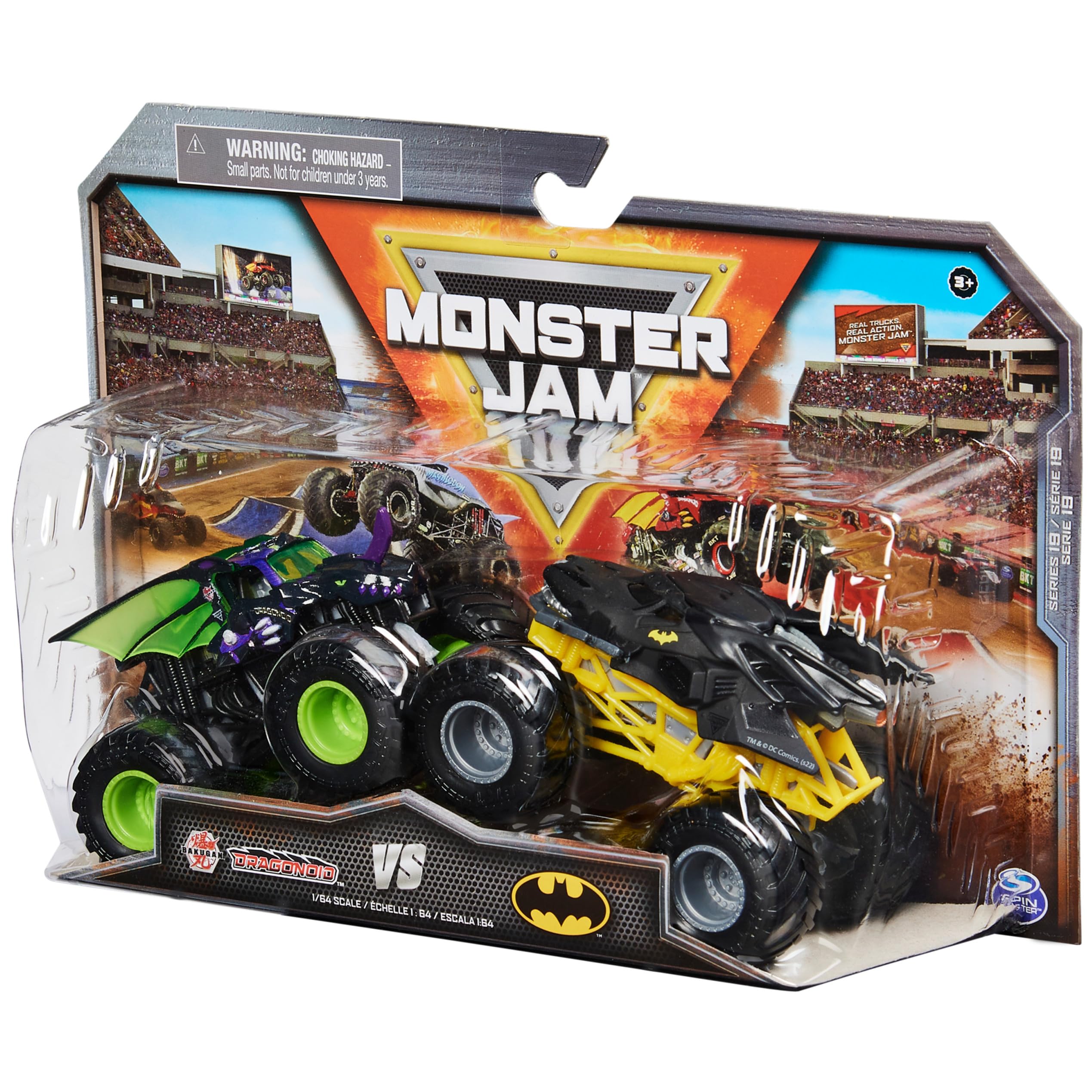 Foto 6 pulgar | Monster Trucks De Juguete Monster Jam Bakugan Dragonoid Contra Batman - Venta Internacional.