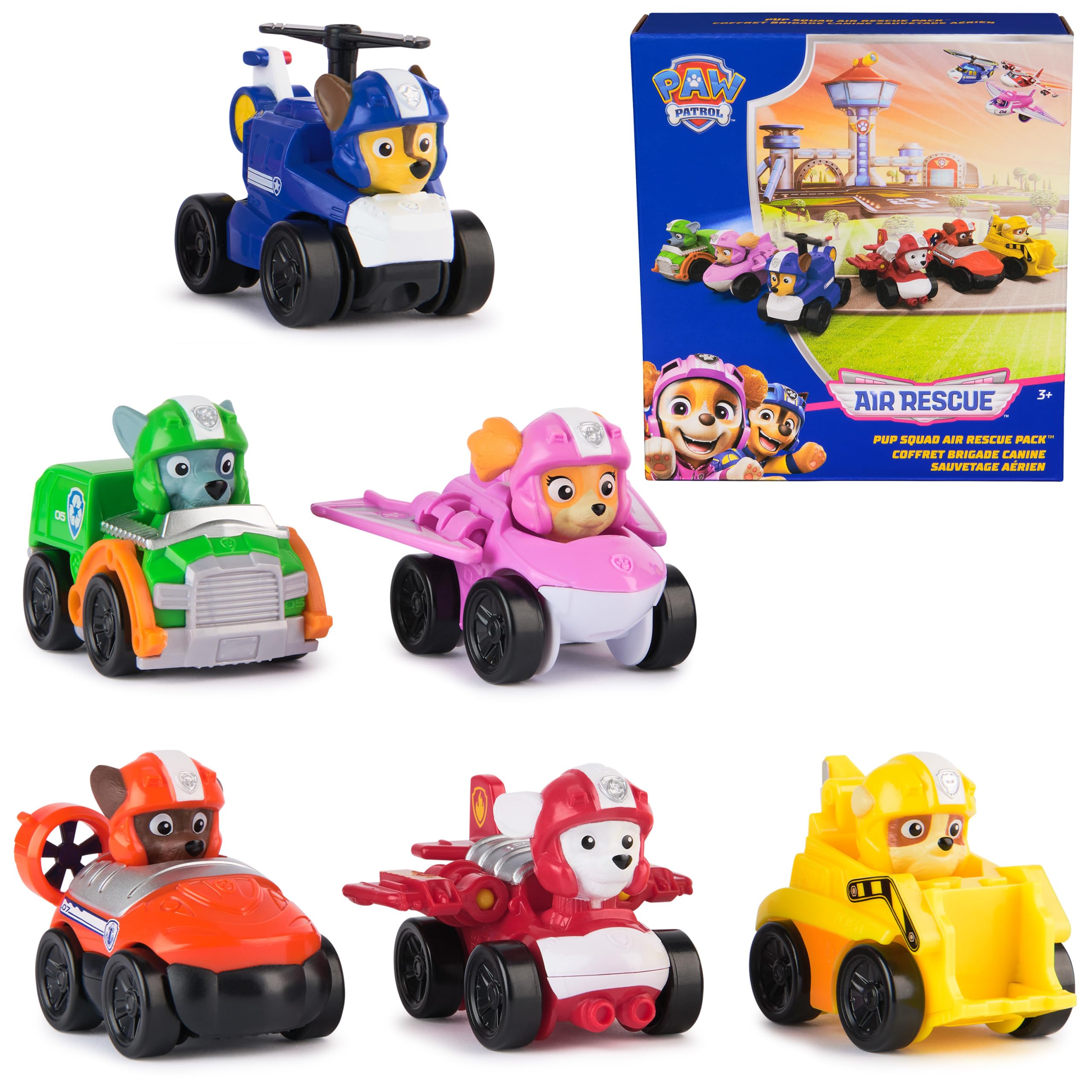 Set de Cars Paw Patrol Air Rescue 6 Piezas Pup Squad - Venta Internacional