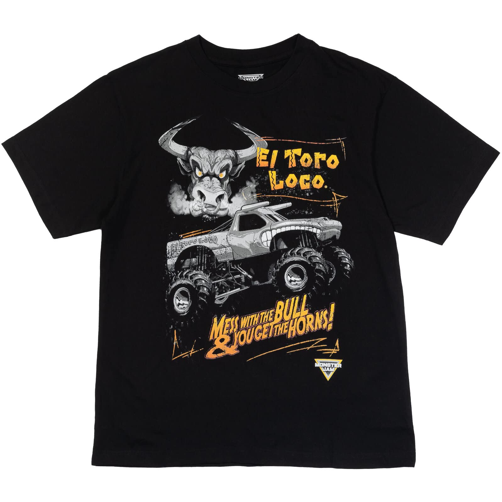 Foto 2 pulgar | Camiseta Monster Jam El Toro Loco Para Hombre Negra X-small - Venta Internacional.