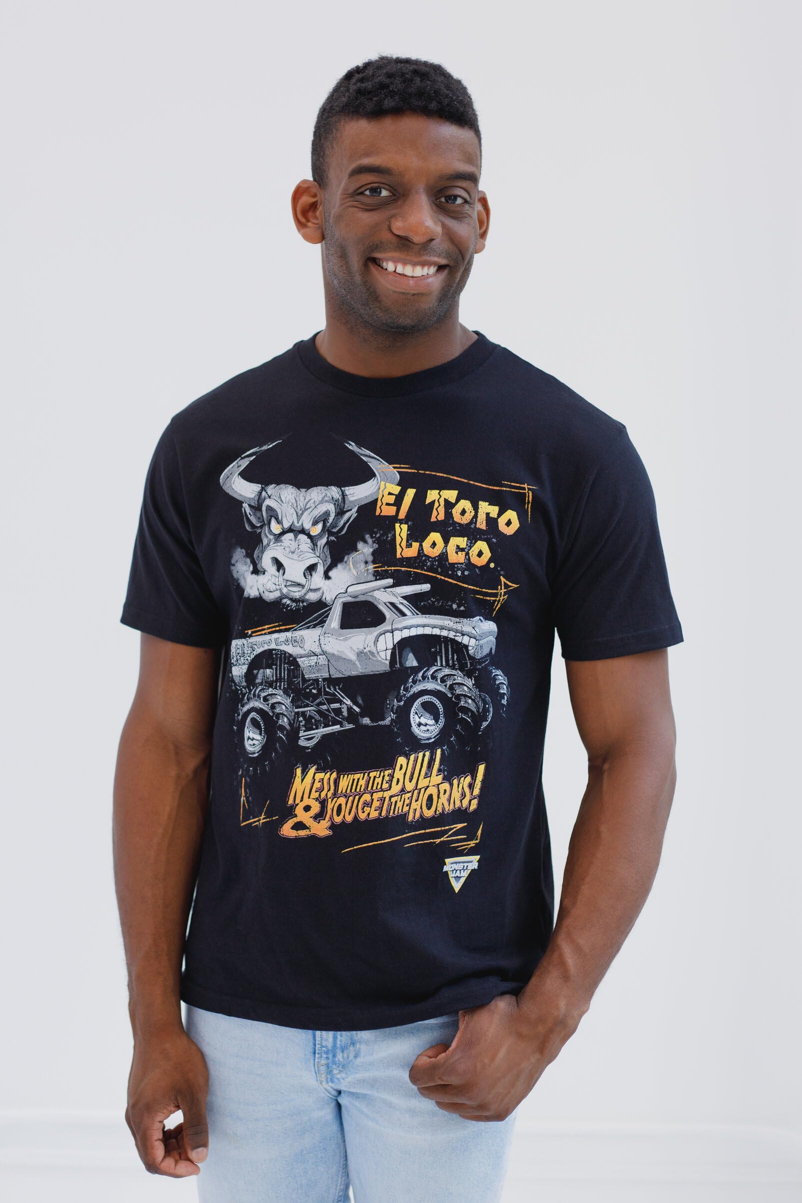 Foto 5 pulgar | Camiseta Monster Jam El Toro Loco Para Hombre Negra X-small - Venta Internacional.