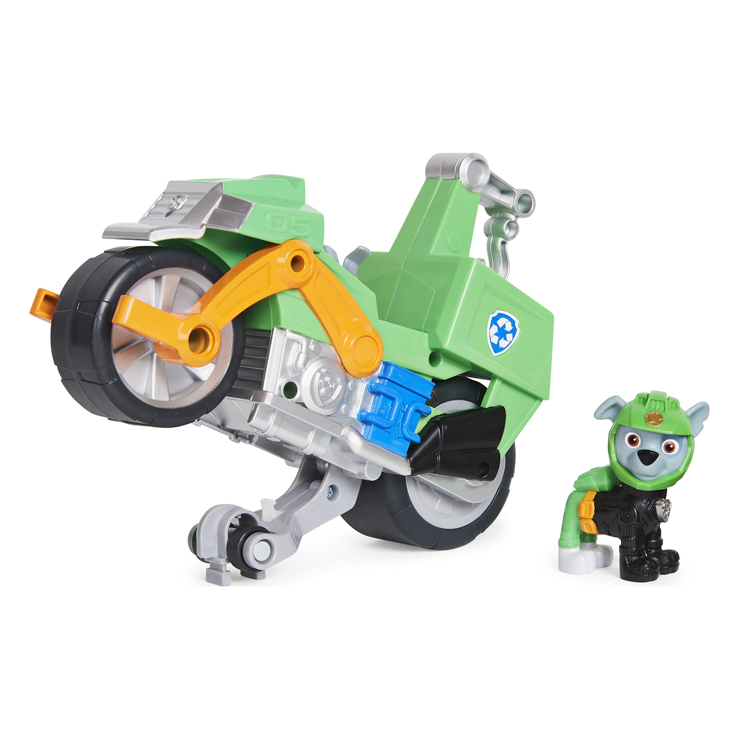 Foto 2 pulgar | Vehículo De Juguete Paw Patrol Moto Pups Rocky Pull Back Con Figura - Venta Internacional.
