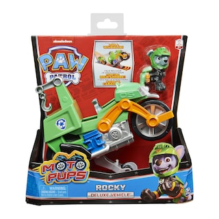 Foto 2 | Vehículo De Juguete Paw Patrol Moto Pups Rocky Pull Back Con Figura - Venta Internacional.
