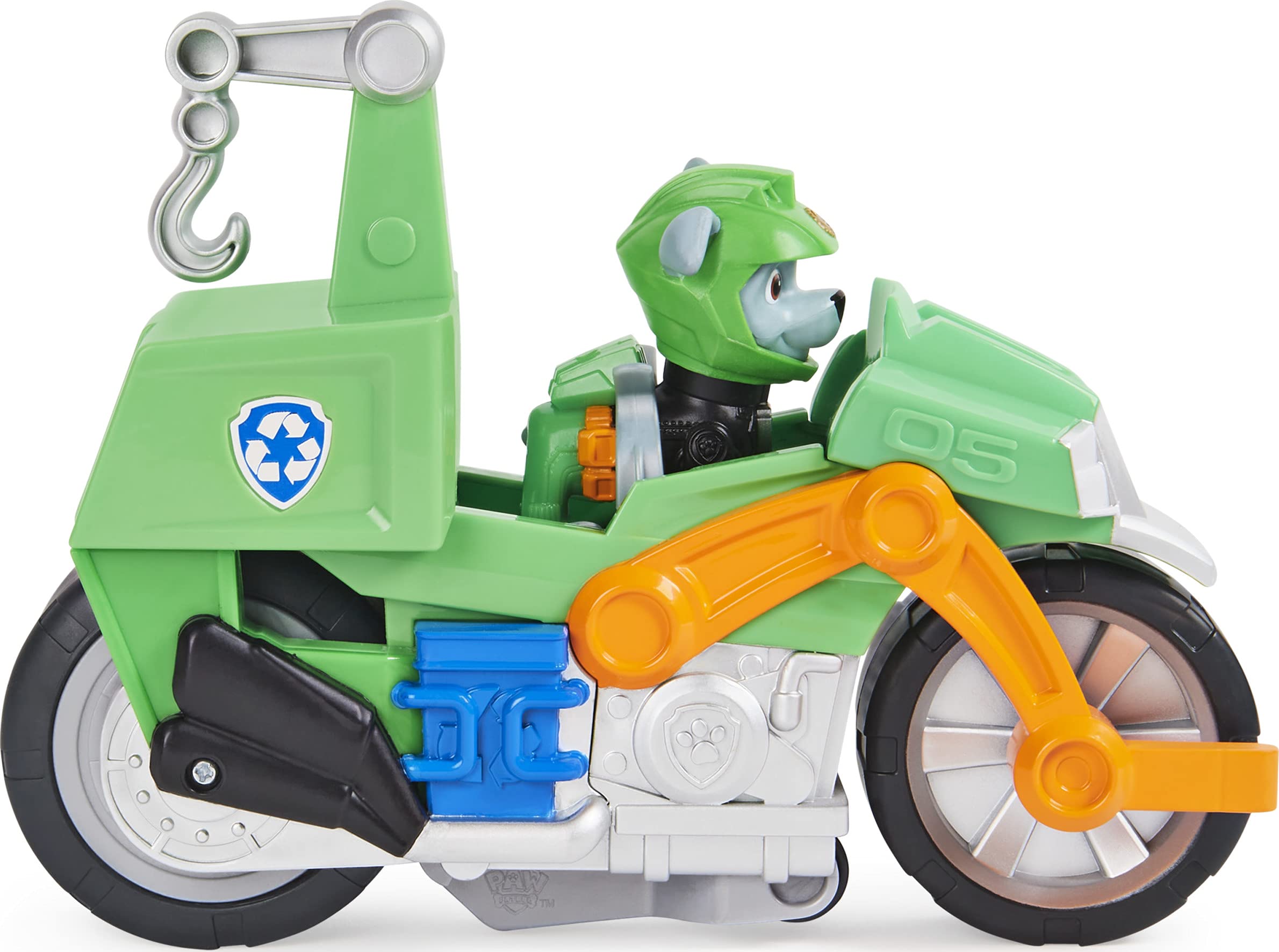 Foto 4 pulgar | Vehículo De Juguete Paw Patrol Moto Pups Rocky Pull Back Con Figura - Venta Internacional.