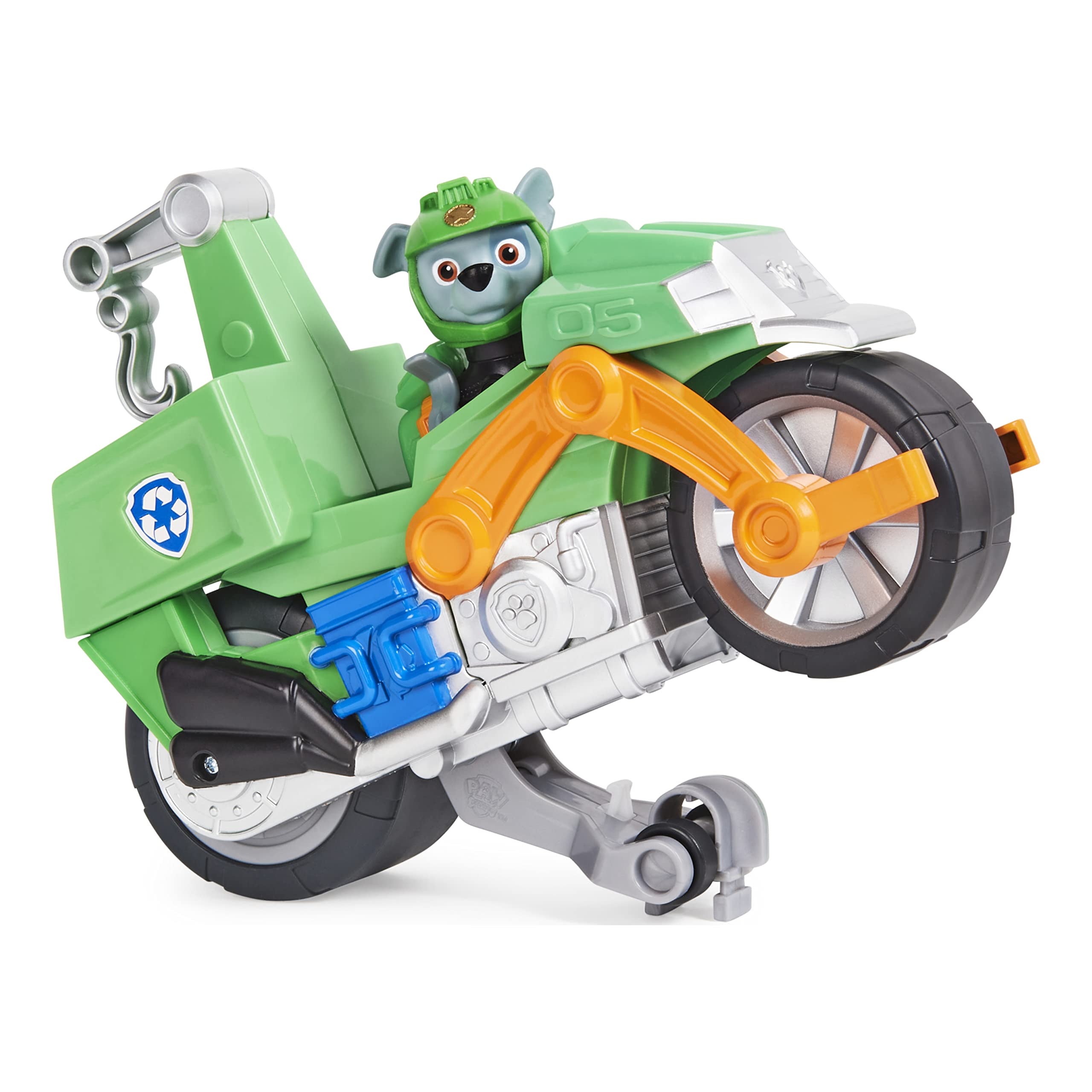 Foto 5 pulgar | Vehículo De Juguete Paw Patrol Moto Pups Rocky Pull Back Con Figura - Venta Internacional.
