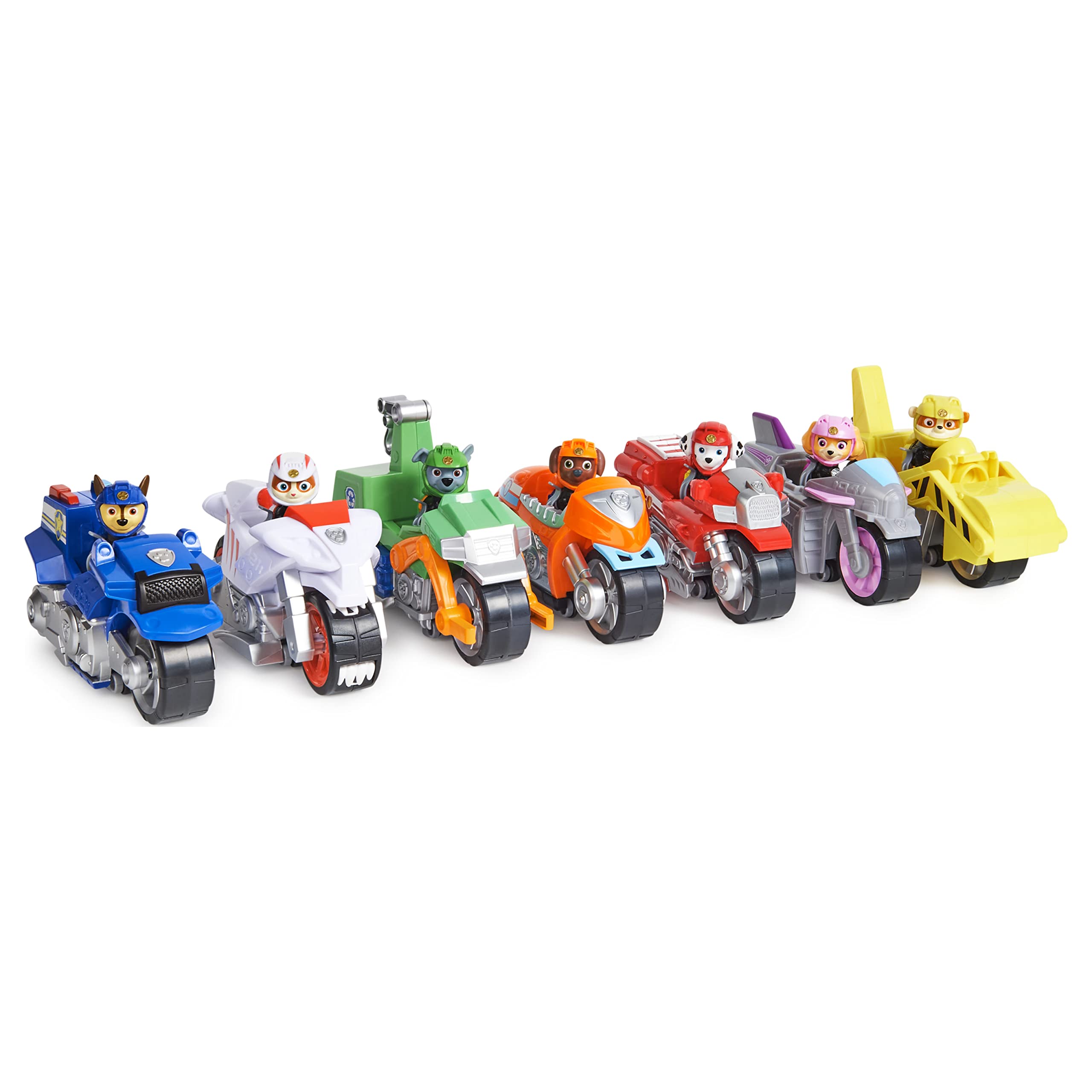 Foto 6 pulgar | Vehículo De Juguete Paw Patrol Moto Pups Rocky Pull Back Con Figura - Venta Internacional.