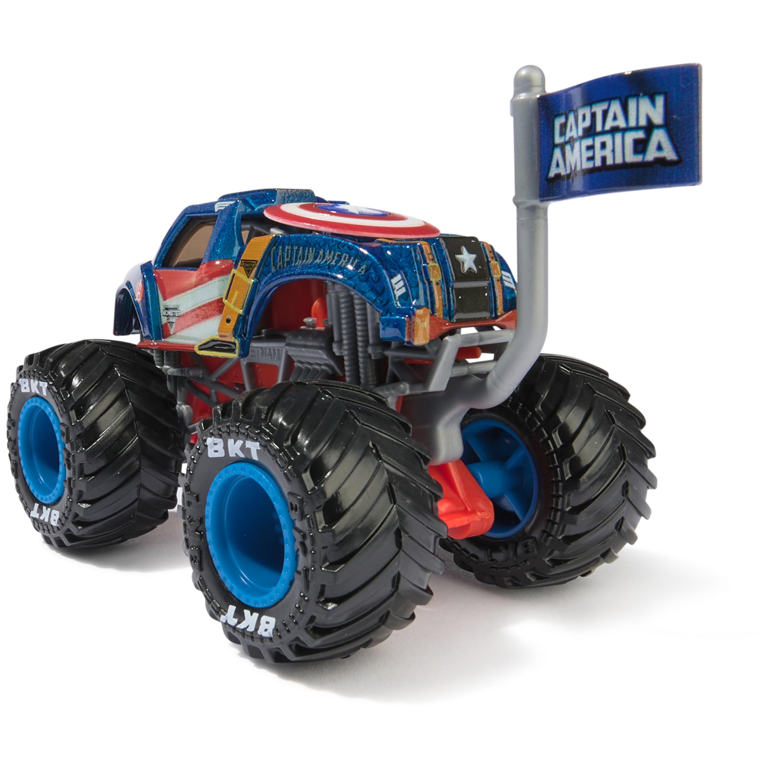 Foto 5 pulgar | Toy Monster Truck Monster Jam Marvel Capitán América 1:64 - Venta Internacional.